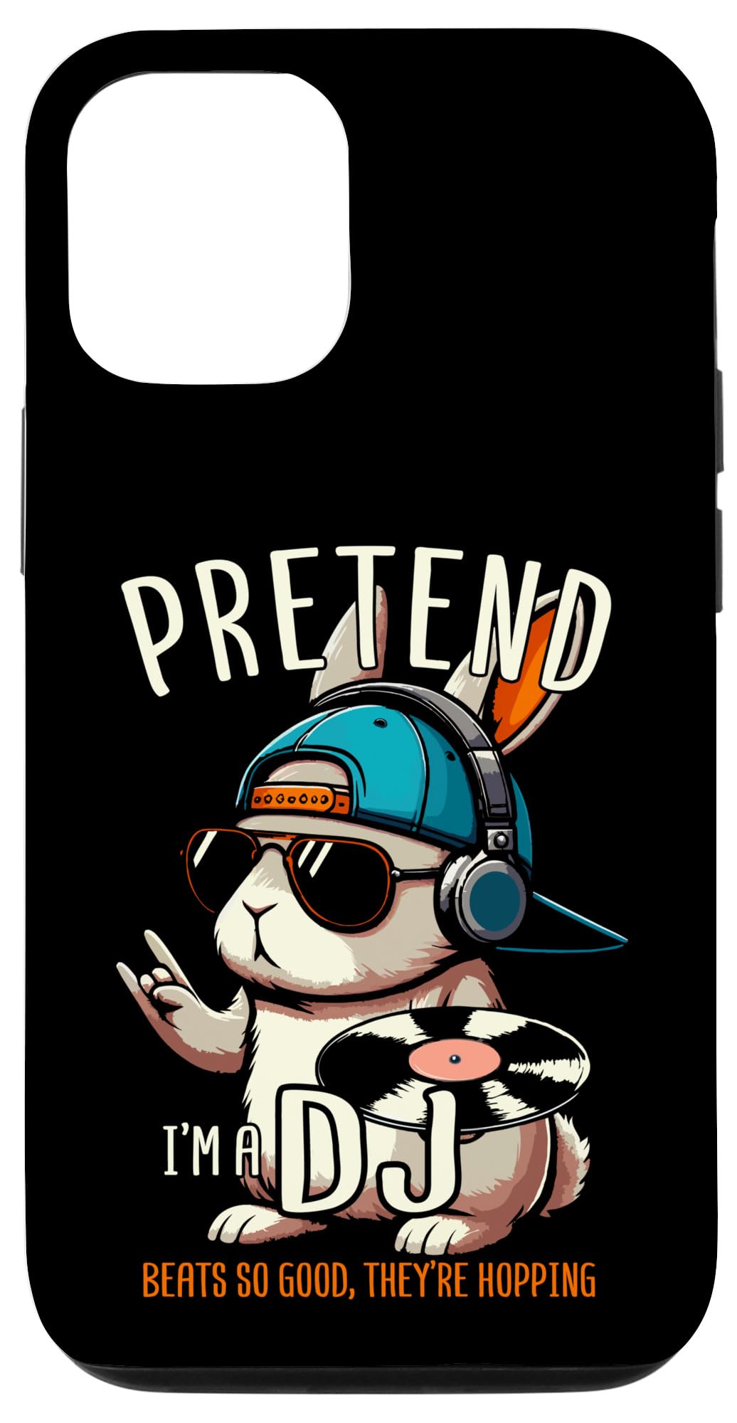 iPhone 15 Pro DJ Bunny ポップミュージック ラビット ビニール ターンテーブル スマホケース