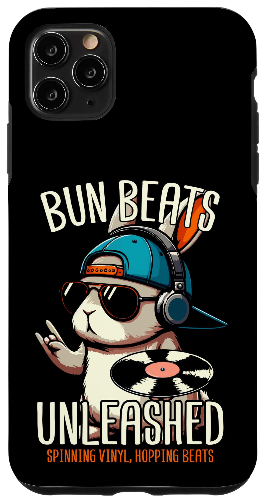 iPhone 11 Pro Max DJ Bunny ポップミュージック ラビット ビニール ターンテーブル スマホケース