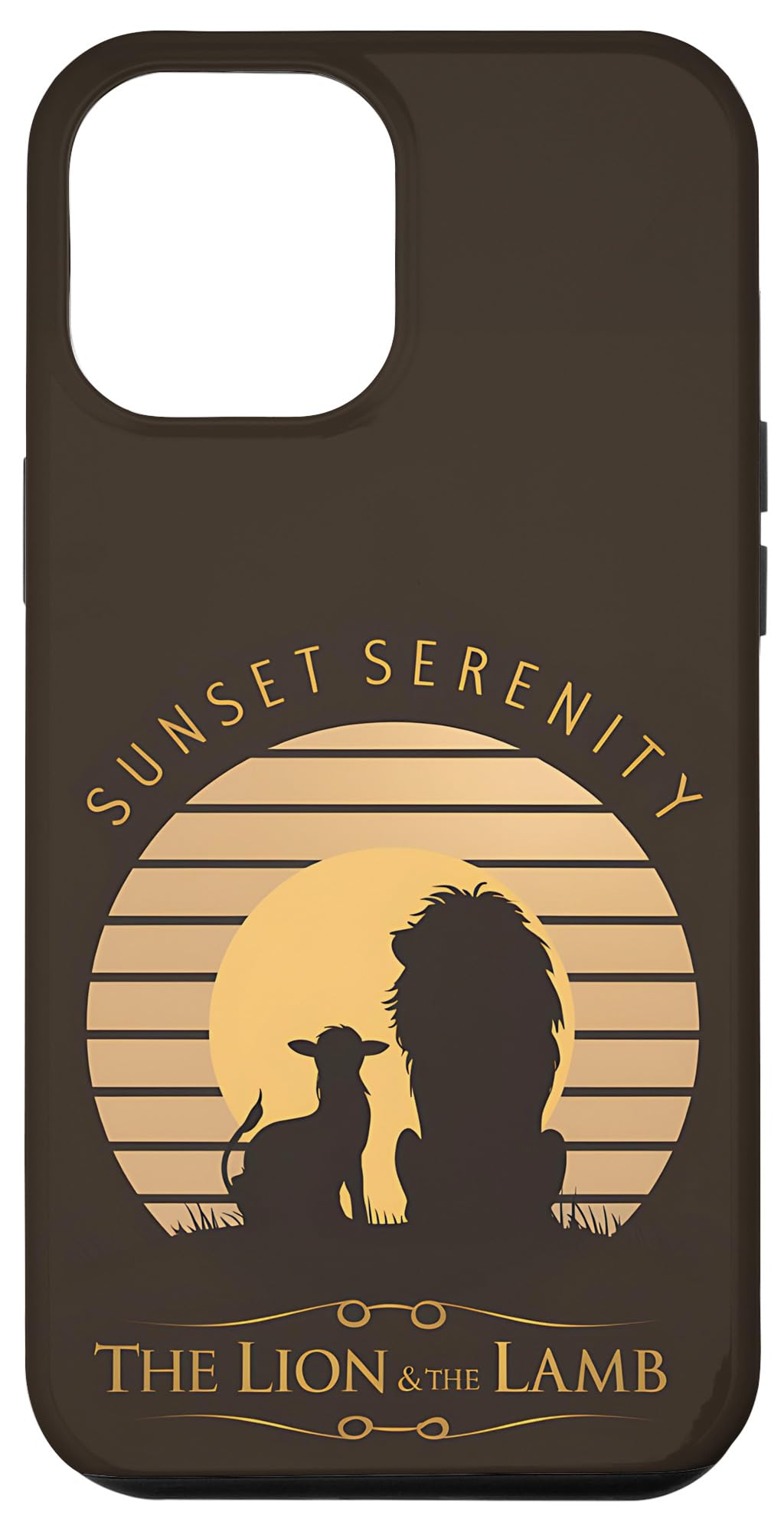 iPhone 14 Plus Sunset Serenity The Lion The Lamb クリスチャン電話機 スマホケース