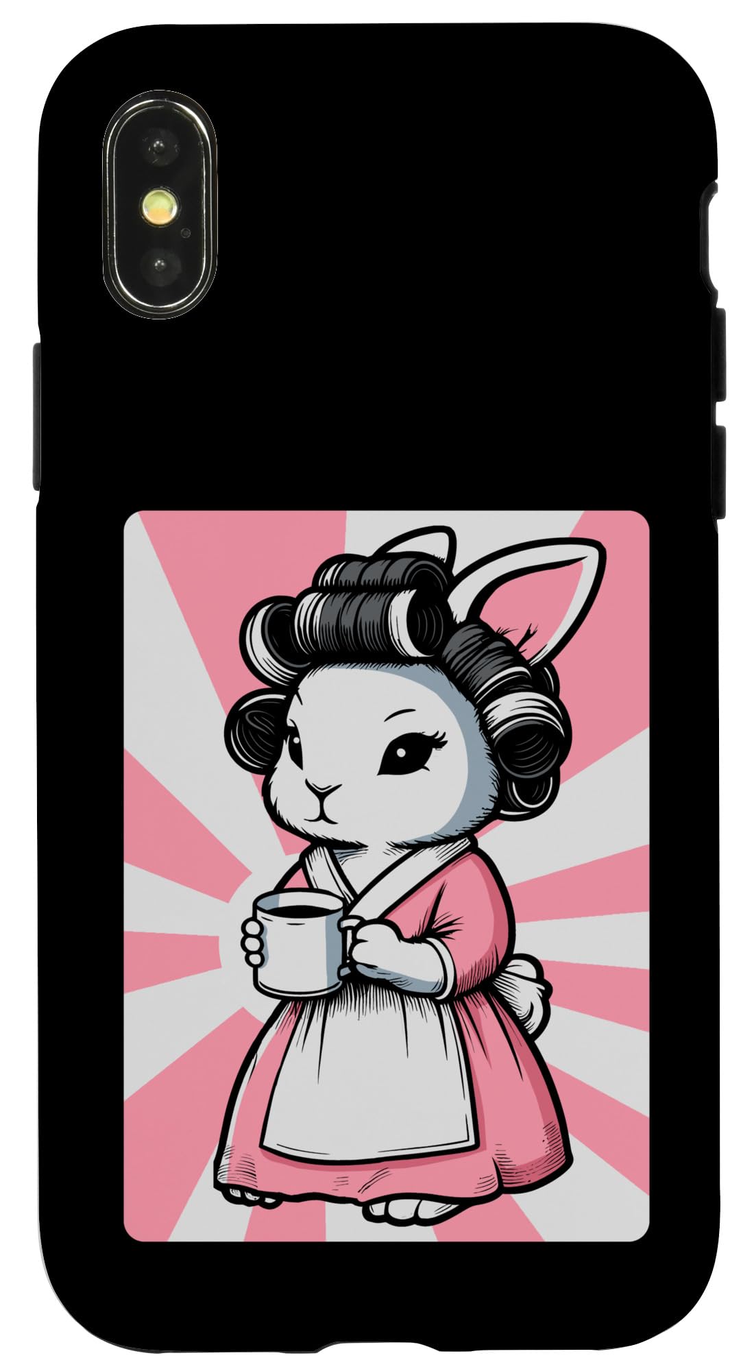 iPhone X/XS 主婦 バニー 妻 うさぎ ハウスキーピング 女性 スマホケース