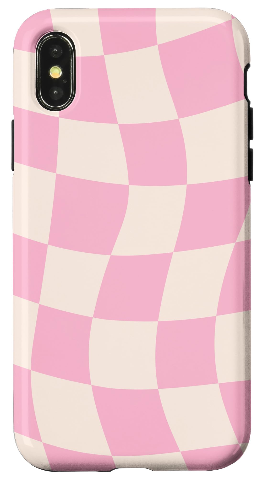 iPhone X/XS さくら色 普遍化 四角四面 レトロ ヴィンテージ スマホケース