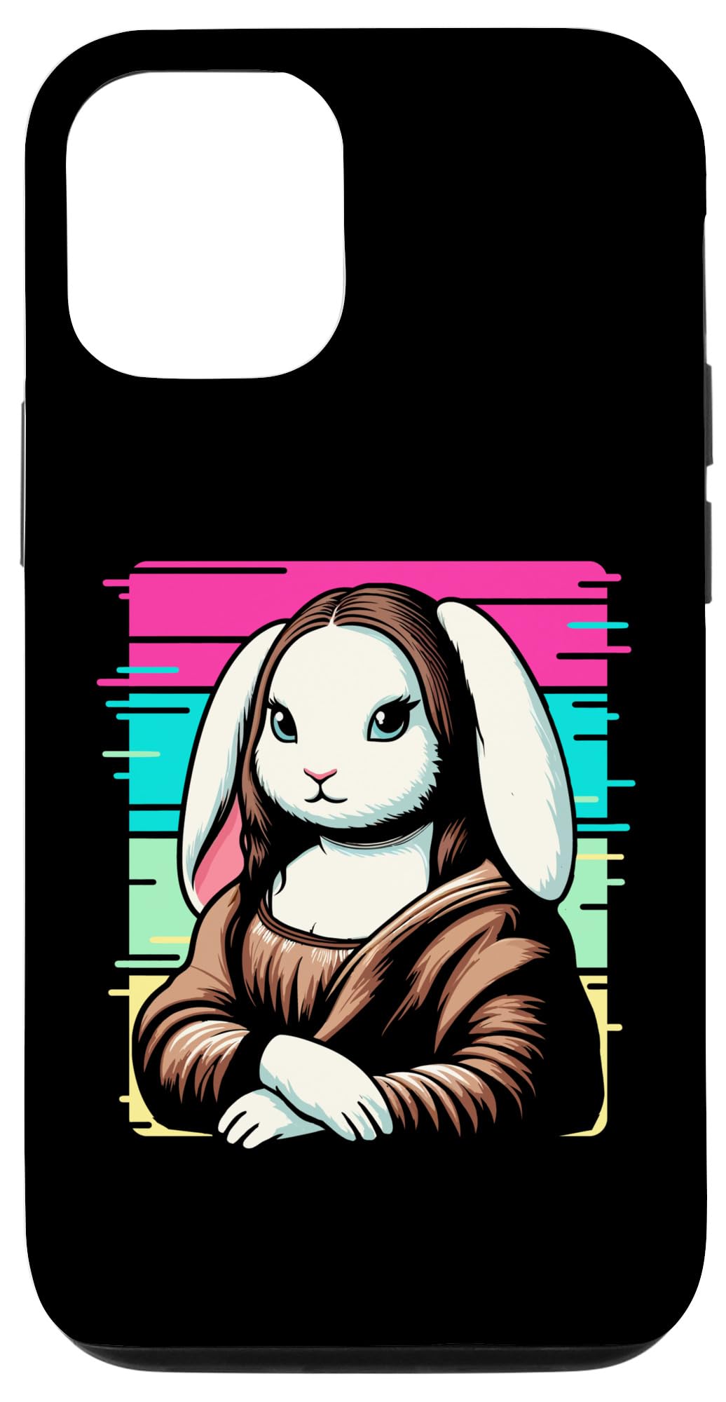 iPhone 15 Mona Bunny Lisa Rabbit Bunny 美術細工物 スマホケース