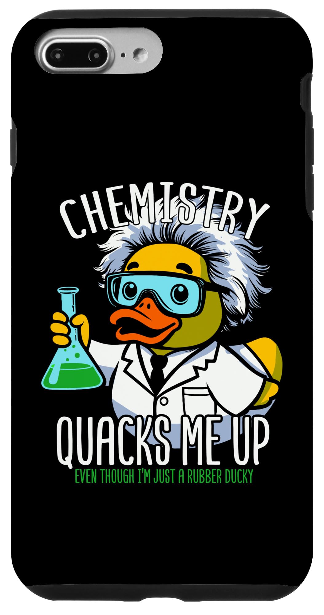 iPhone 7 Plus/8 Plus Chemistry Rubber Duck Chemist アヒル スマホケース