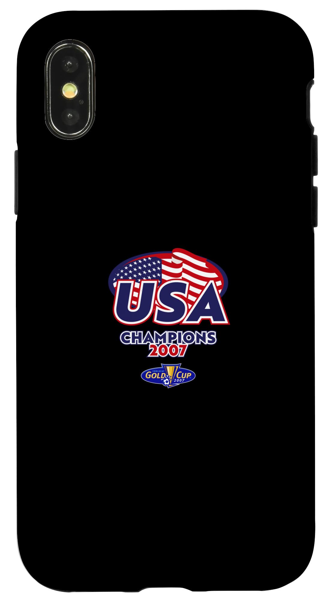 iPhone X/XS USA青写真の過ぎ越し方版とゴールド優勝杯のはやりっ児 スマホケース