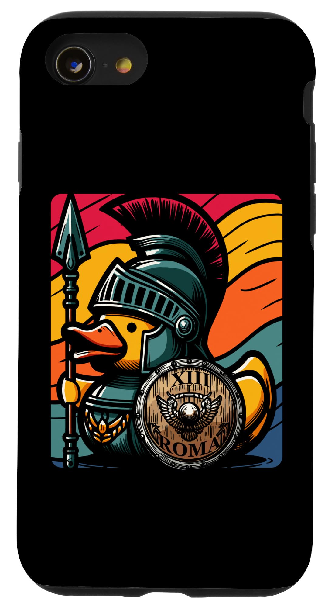 iPhone SE (2020) / 7 / 8 ローマ戦士ラバーダック イタリア軍団アヒル スマホケース