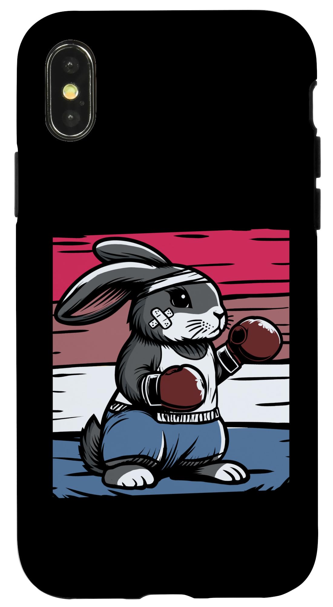 iPhone X/XS ボクサー バニー ボクシング ウサギ スマホケース