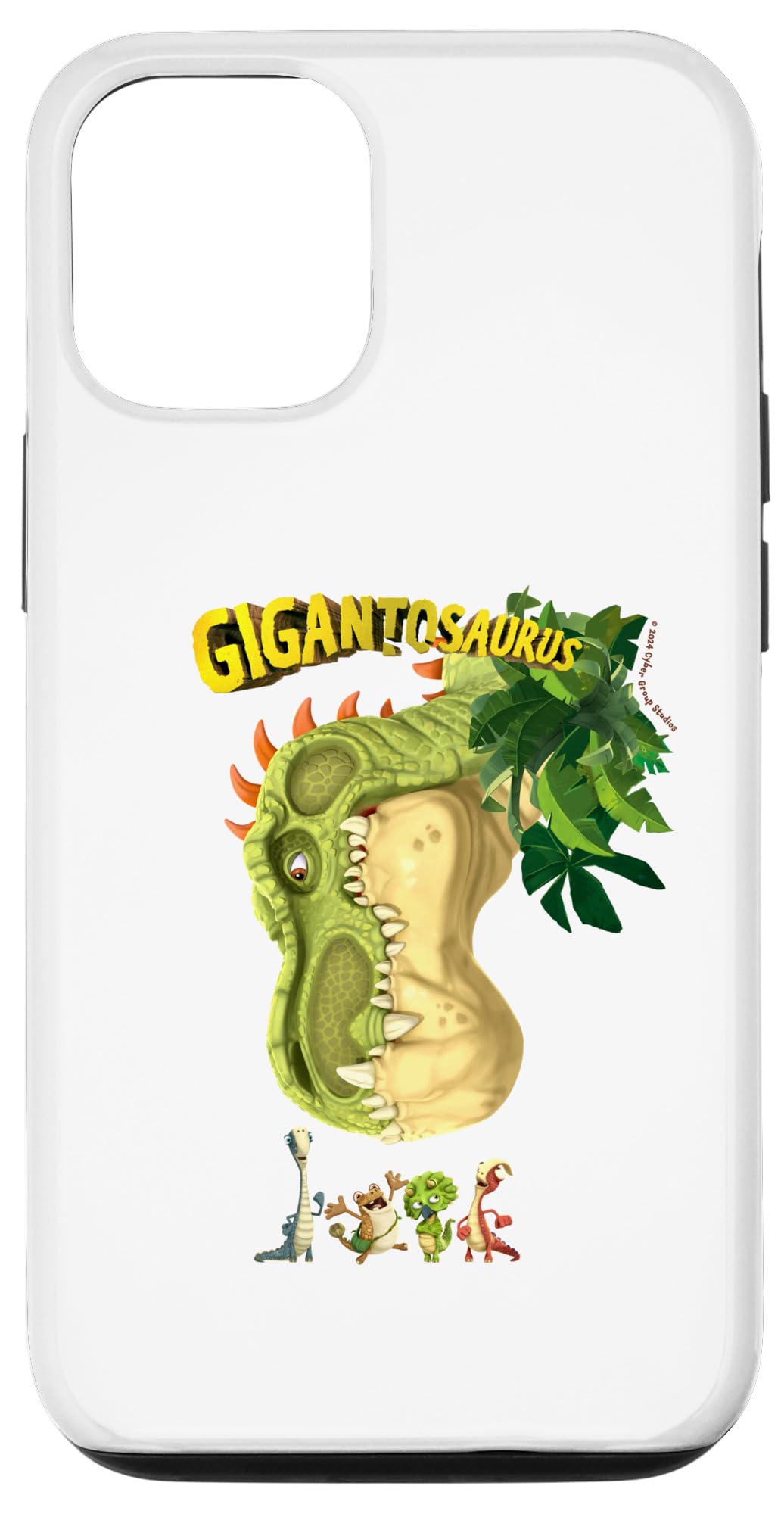 iPhone 15 ギガントサウルス、最大限度の恐竜-派手で好いたらしい青写真 スマホケース