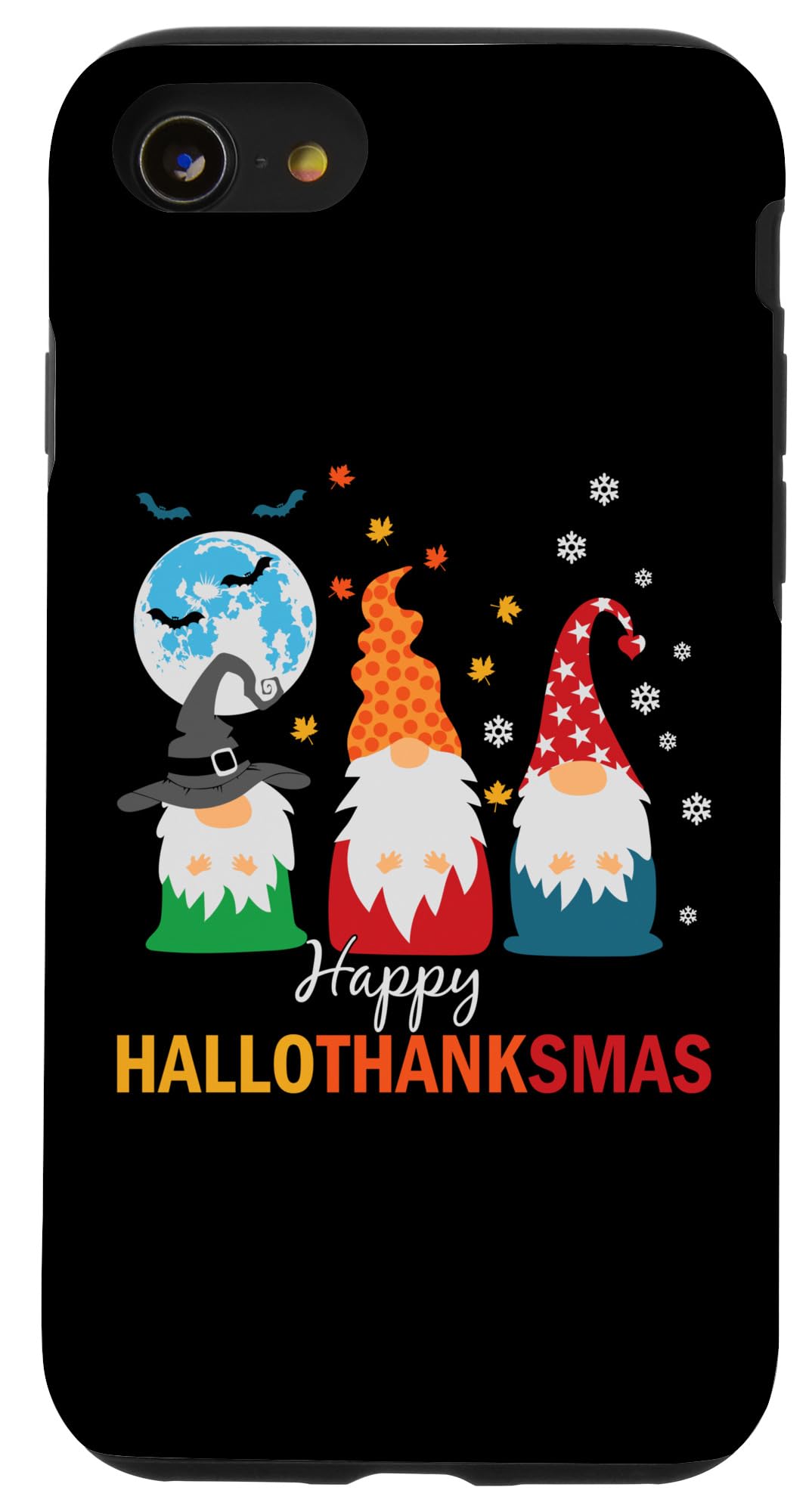 iPhone SE (2020) / 7 / 8 Happy HALLOTHANKSMAS ハロウィン 有りがたさ祭 クリスマス青写真 スマホケース