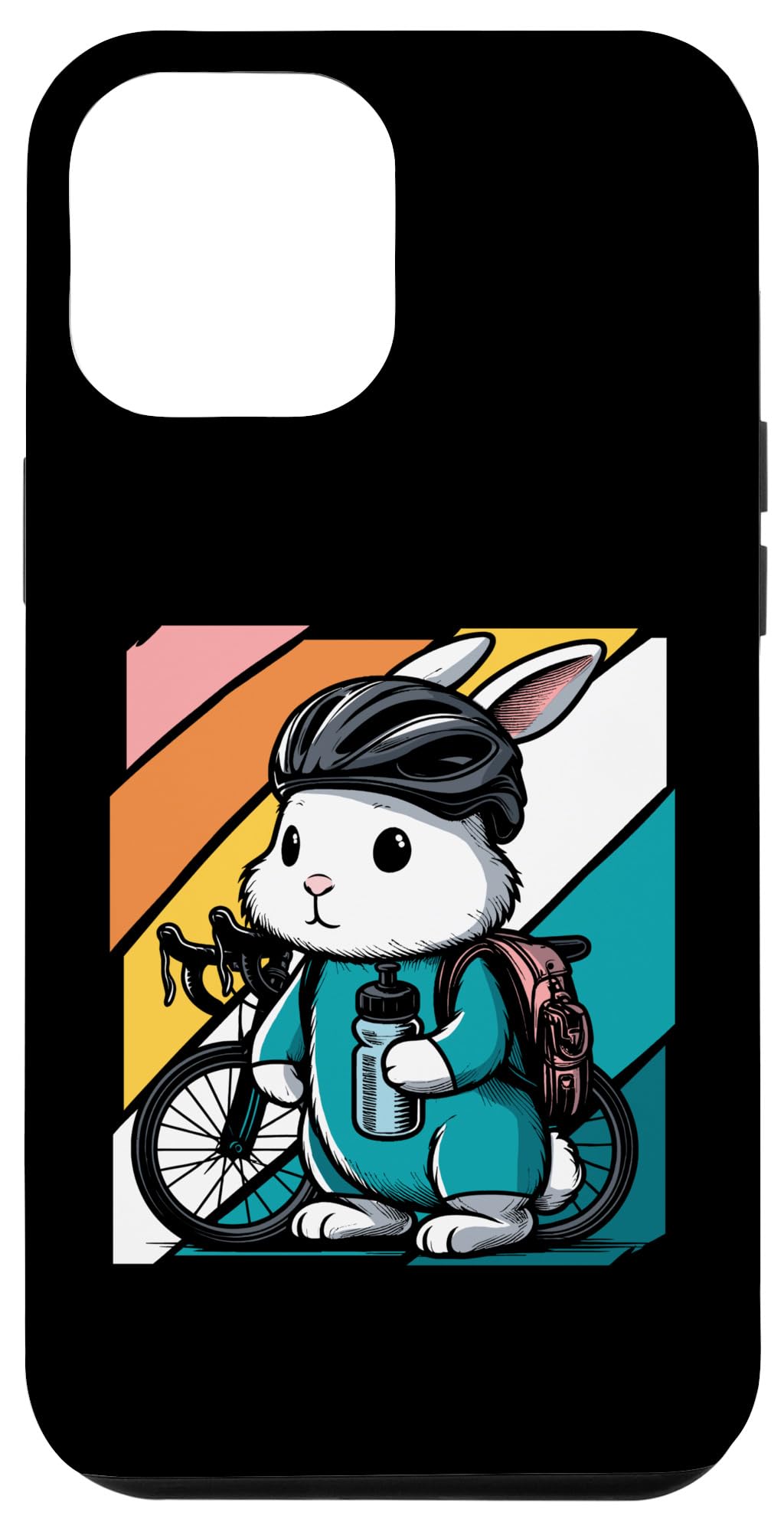 iPhone 15 Plus バイク バイキング バニー 自転車 ウサギ バイカー スマホケース