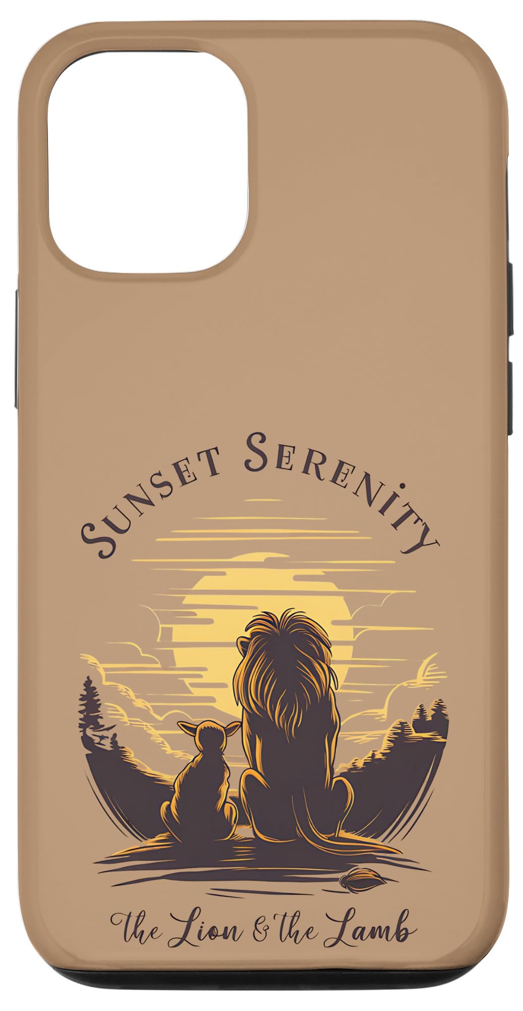 iPhone 13 Sunset Serenity The Lion The Lamb クリスチャン電話機 スマホケース