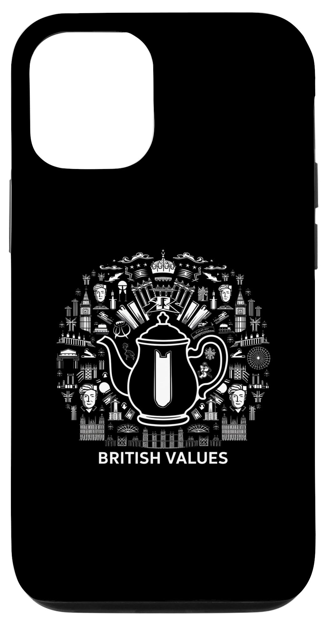 iPhone 15 Funny British Values Union London スマホケース