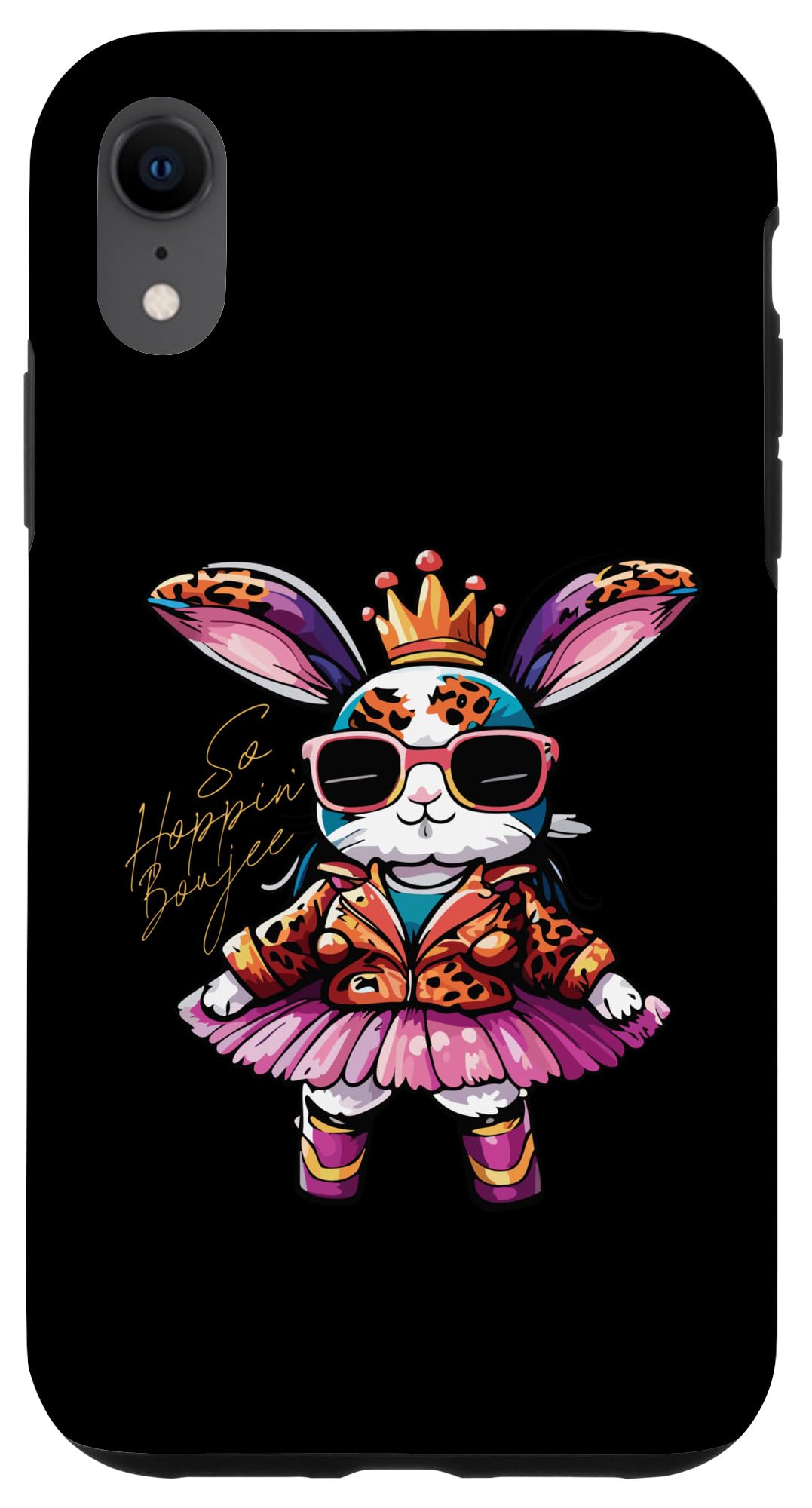 iPhone XR So Hoppin Boujee イースターバニー ヒョウ柄 ブジーラビット スマホケース
