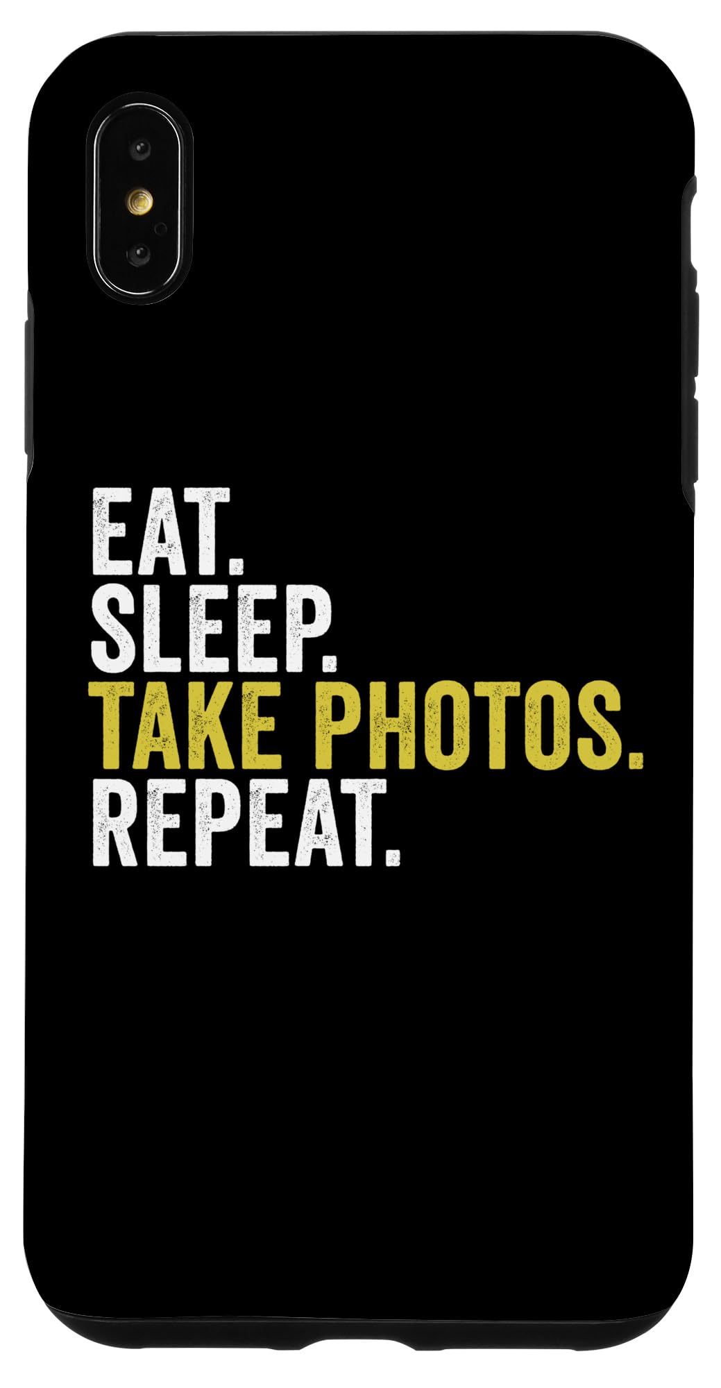 iPhone XS Max Eat Sleep 活動写真を撮る 再び述べる 面白可笑しい 活動写真家 スマホケース