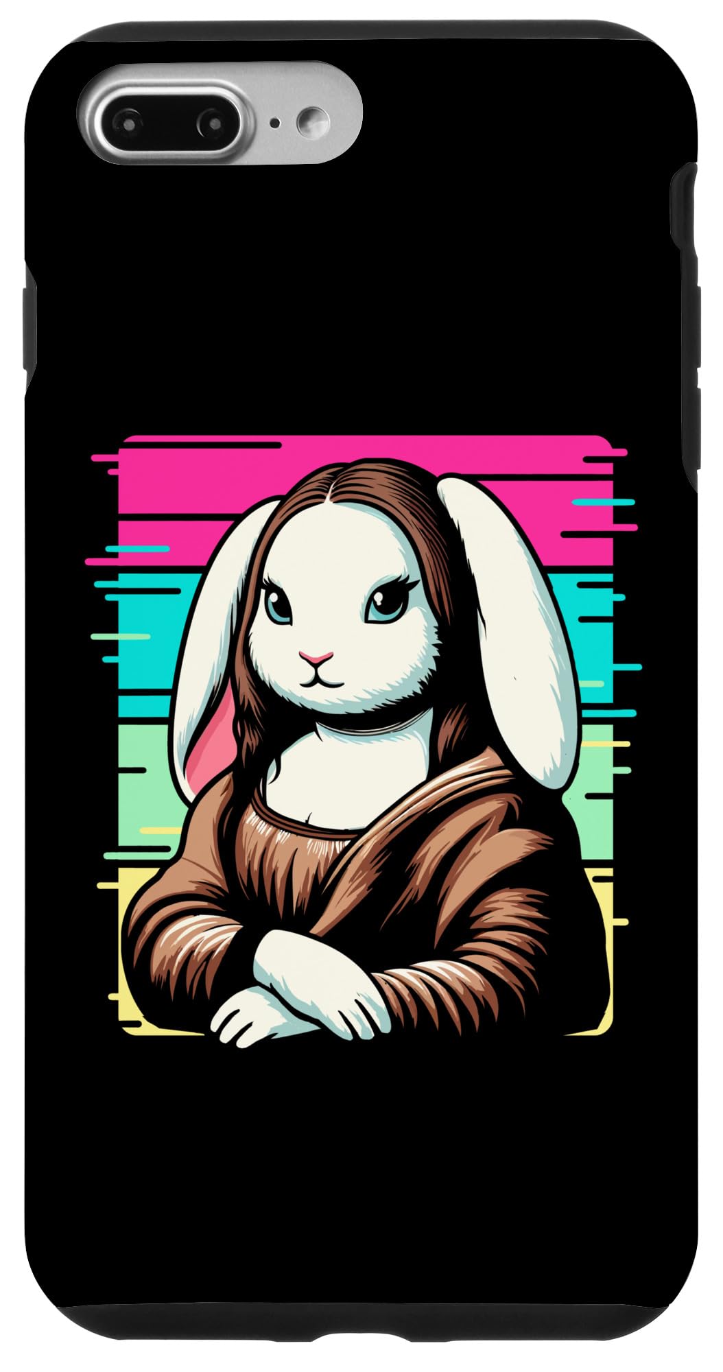 iPhone 7 Plus/8 Plus Mona Bunny Lisa Rabbit Bunny アートワーク スマホケース