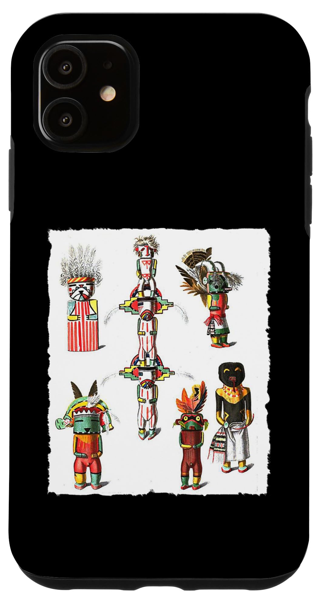iPhone 11 Kachina Dolls プエブロ インディアン ネイティブアメリカン スマホケース