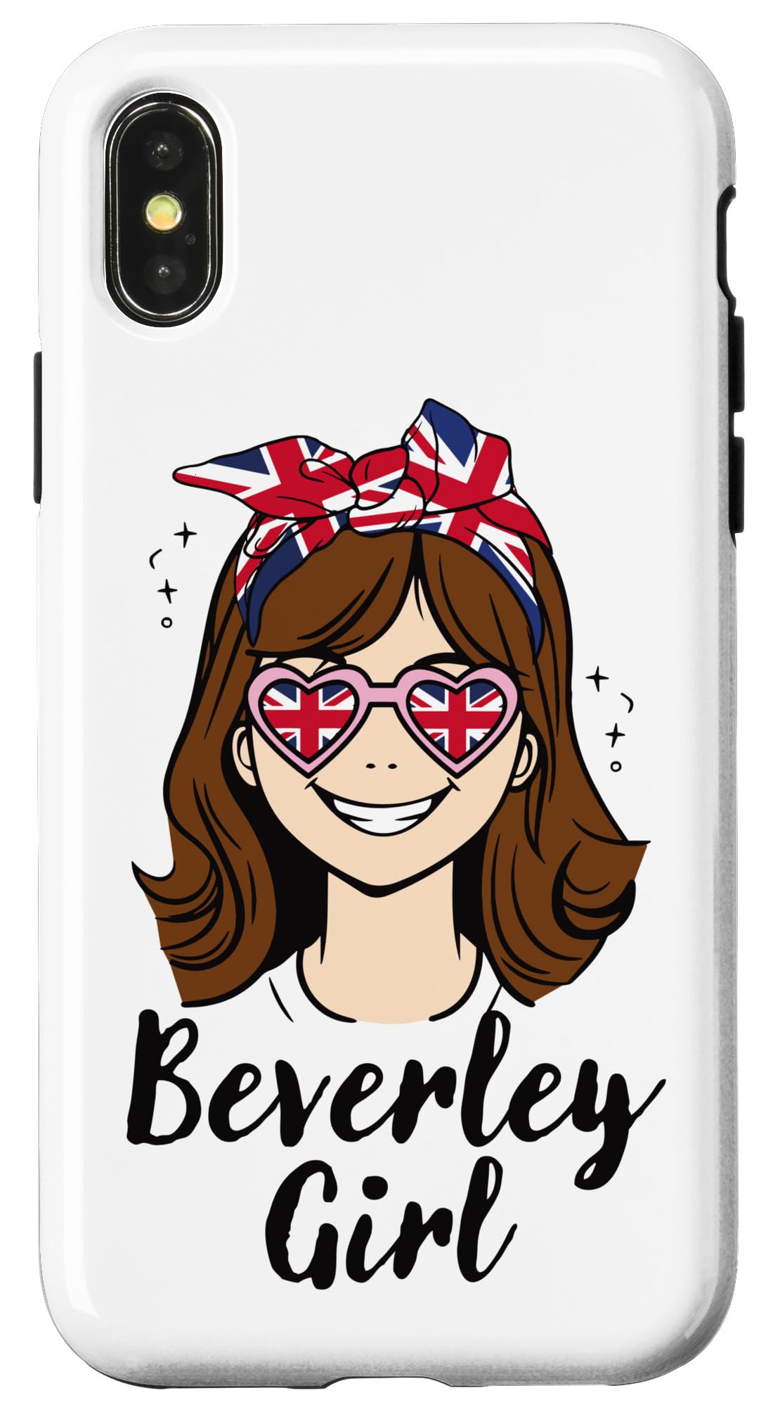 iPhone X/XS ビバリーガール、ビバリーレディース、英国国旗 スマホケース