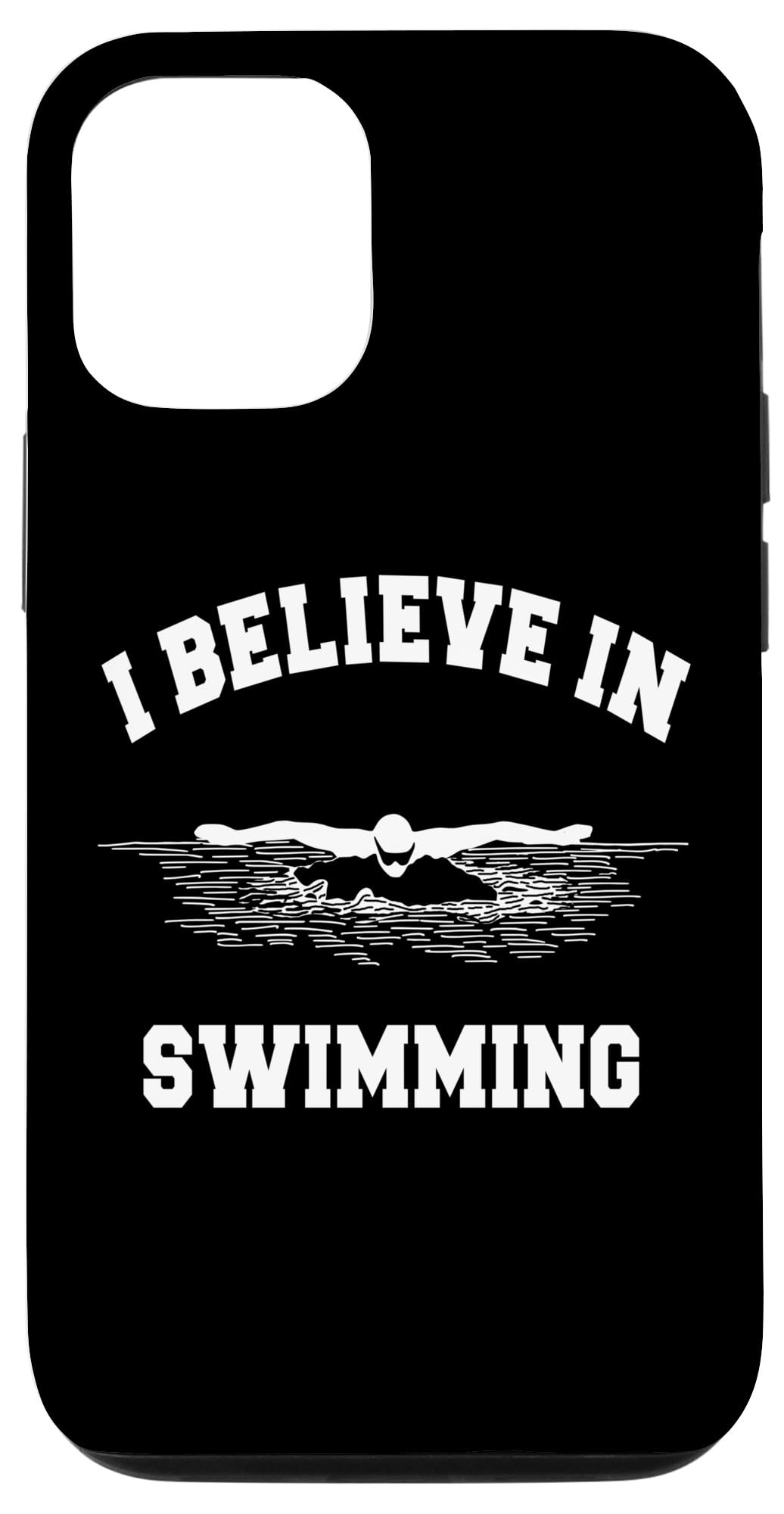 iPhone 12/12 Pro BELIEVE IN SWIMMING スイミングスイマーウィメンズメンズボーイズメンズスイマースポーツを信じる スマホケース