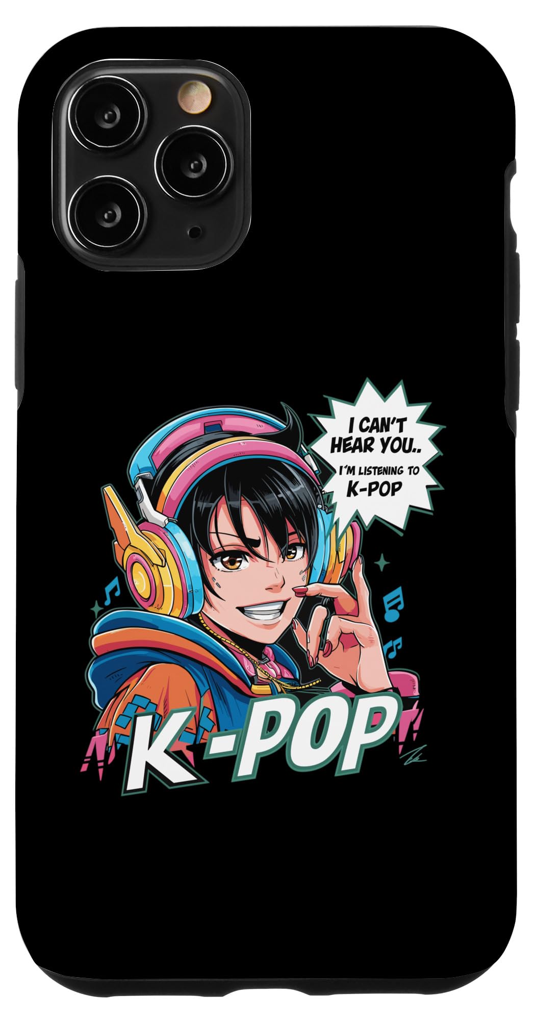 iPhone 11 Pro I Can\u0027t Hear You Funny K-POP アニメ スマホケース