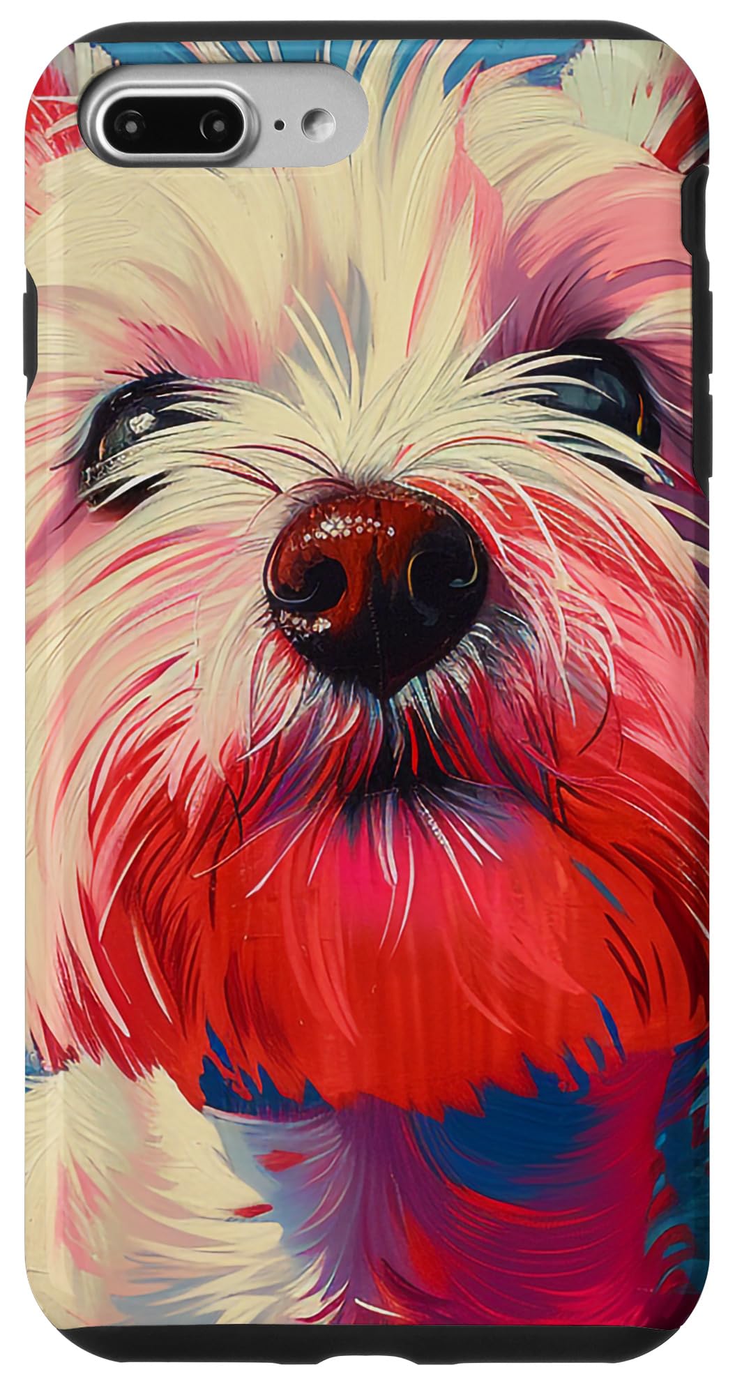 iPhone 7 Plus/8 Plus ウエストハイランドホワイトテリア 70年代レトロ犬好き スマホケース