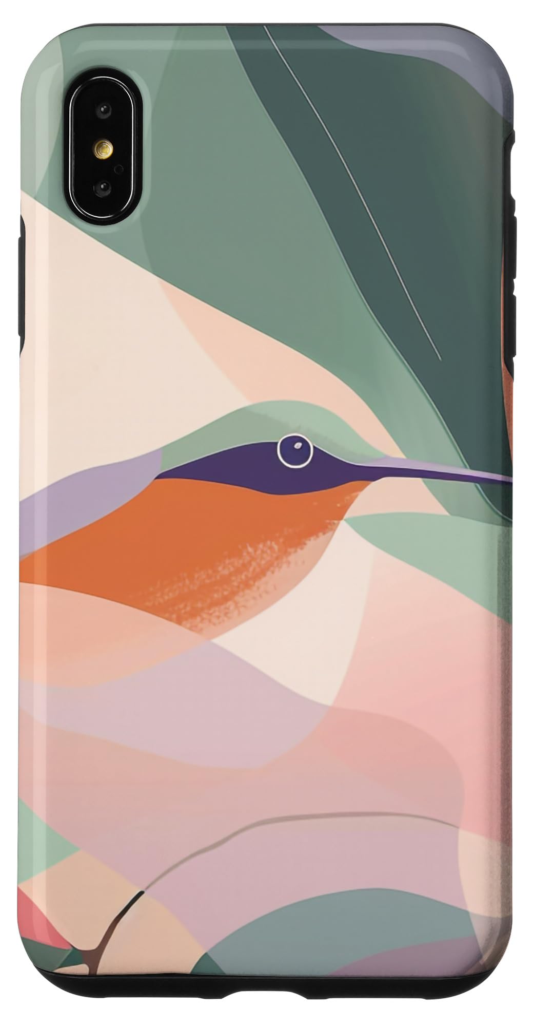 iPhone XS Max ボヘミアンフローラルウォームパステルベルバード スマホケース