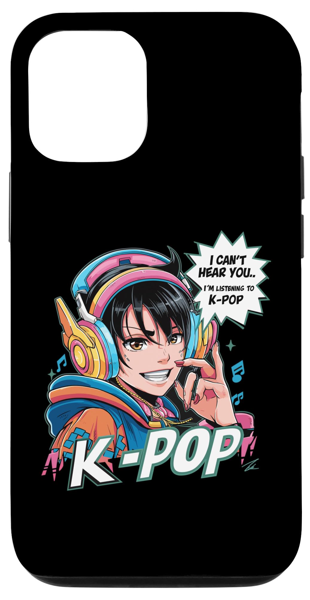 iPhone 15 I Can\u0027t Hear You Funny K-POP アニメ スマホケース