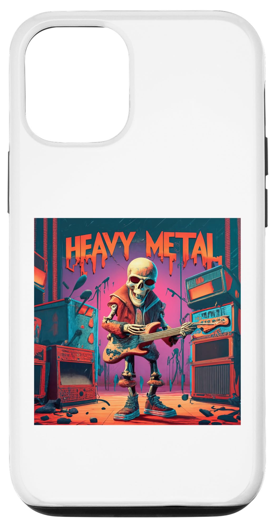 iPhone 14 HEAVY METAL SKELETON ハードロック ギターアンプ MUSIC BEAST スマホケース 6,399円