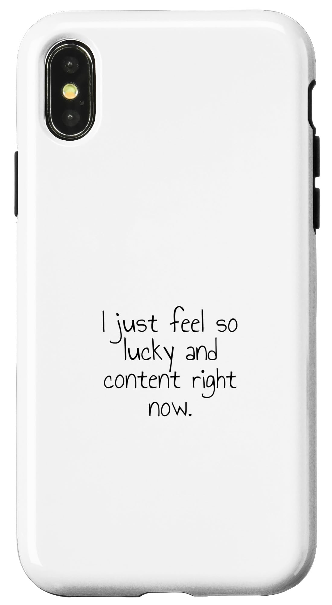 iPhone X/XS 今はとても幸運で満足しています。 スマホケース