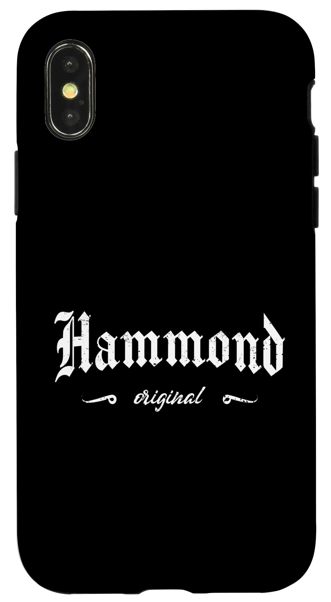 iPhone X/XS ハモンド・ゴシック インディアナ州ファン・ギア 記念品 スマホケース