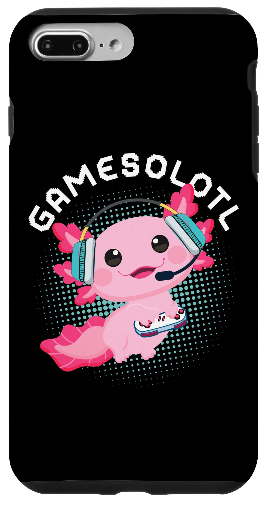 iPhone 7 Plus/8 Plus Axolotl Gamesolotl Axolotl キュート カワイイ Axolotl アニメ ゲーマー スマホケース