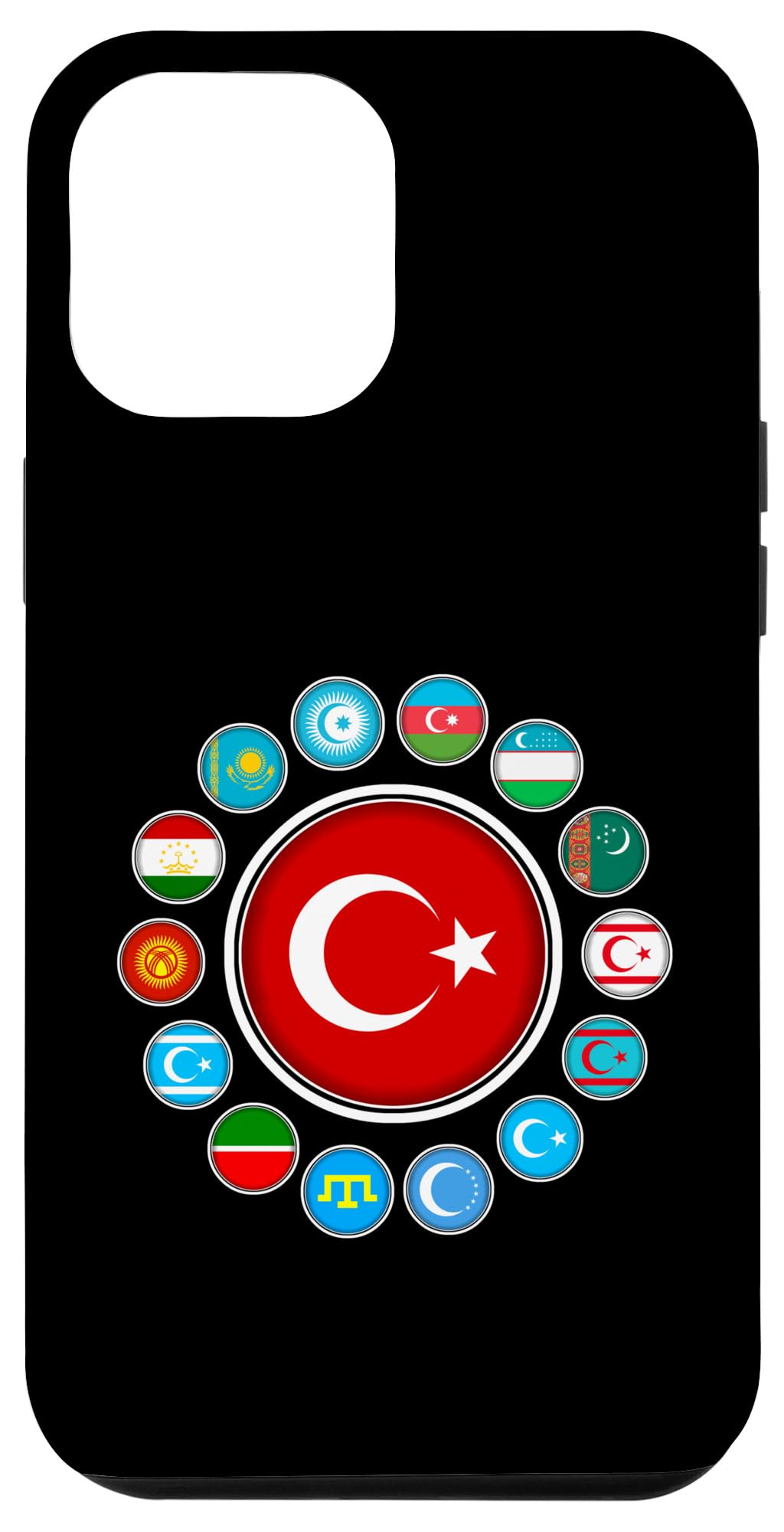 iPhone 14 Plus Uzbekistan,Turkey Flag,Turk Bayragi,Turkiye,トルコの旗. スマホケース