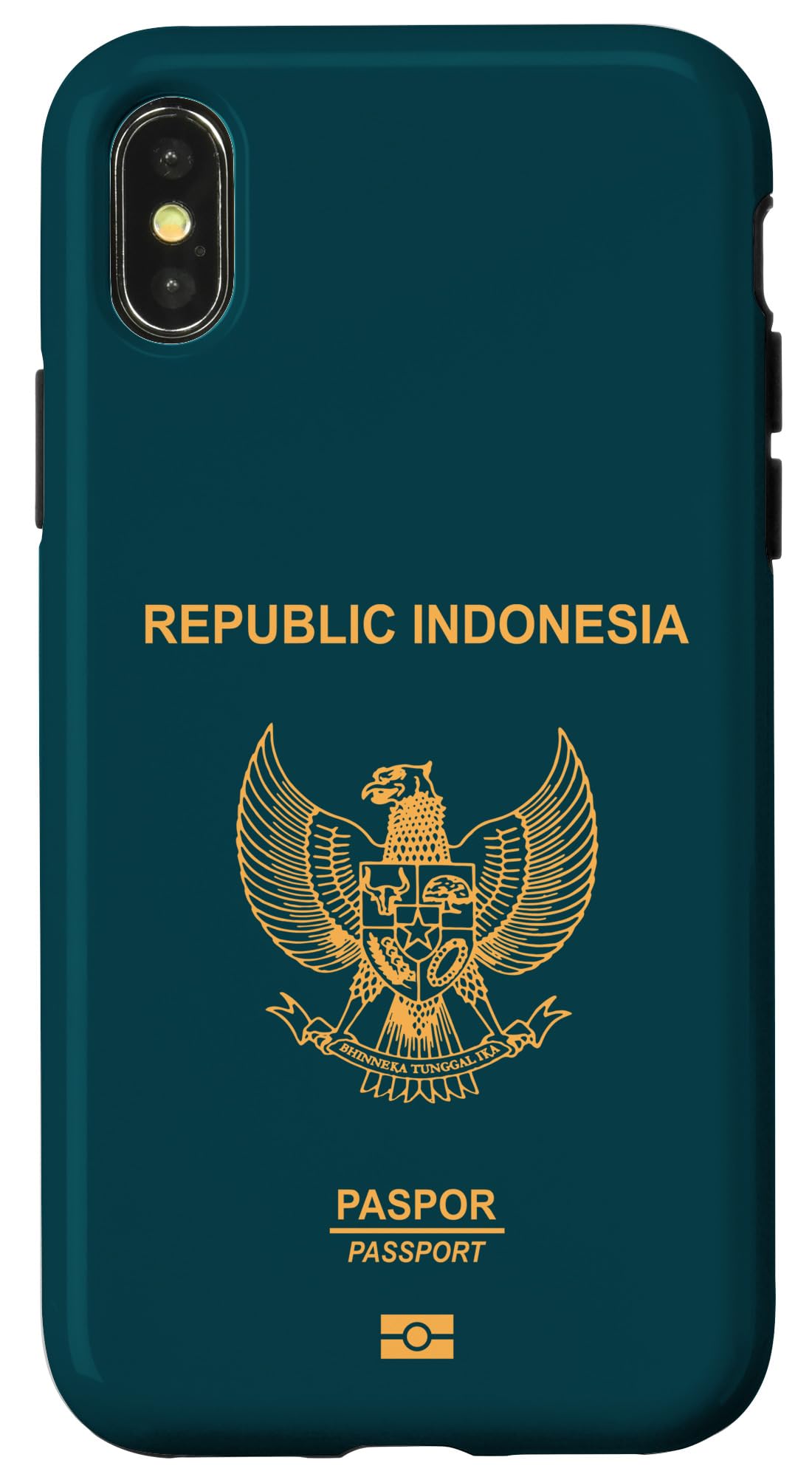iPhone X/XS インドネシア、インドネシア、インドネシアのパスポート、インドネシアの旗。 スマホケース