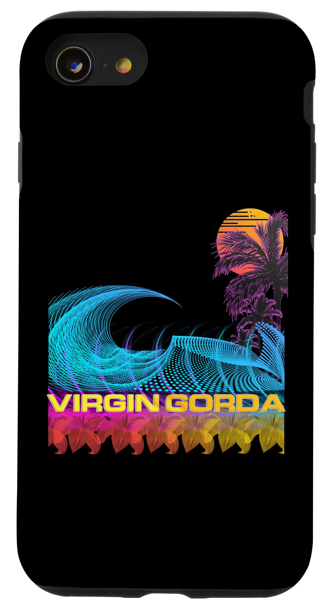 iPhone SE (2020) / 7 / 8 Virgin Gorda - レトロ80年代スタイル ヴィンテージ ヴェイパーウェーブ サーフ スマホケース