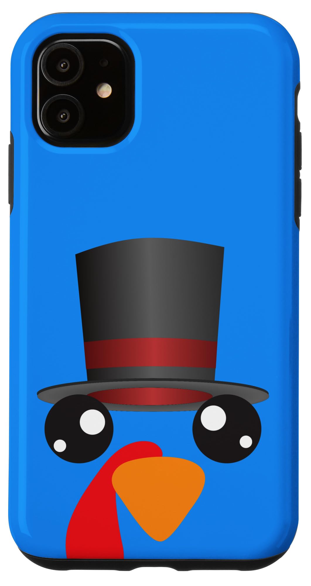 iPhone 11 おかしな七面鳥の顔 マジシャンハット 感謝祭 キッズ スマホケース