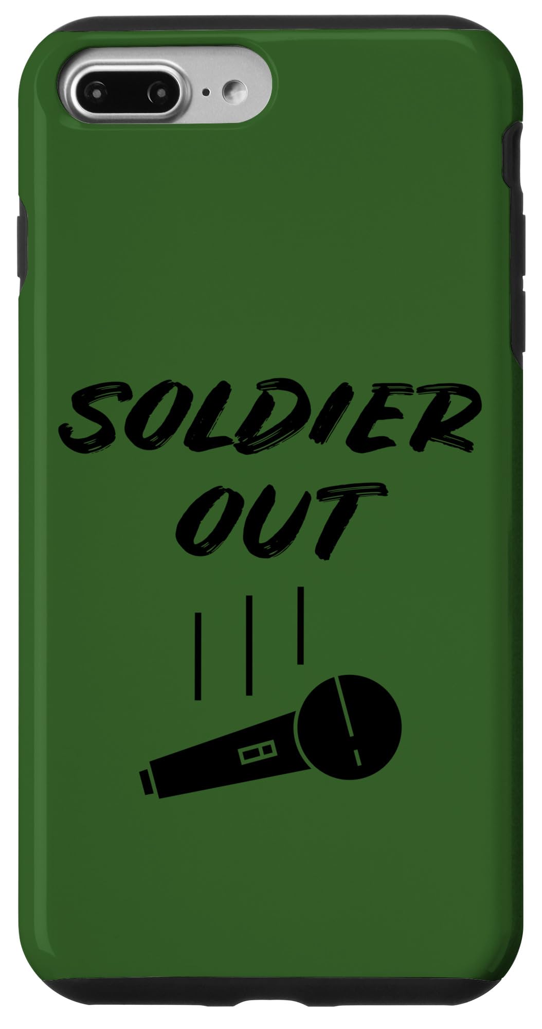 iPhone 7 Plus/8 Plus 退役軍人 兵士 退職 ミリタリー マイク ドロップ 獣医 スマホケース