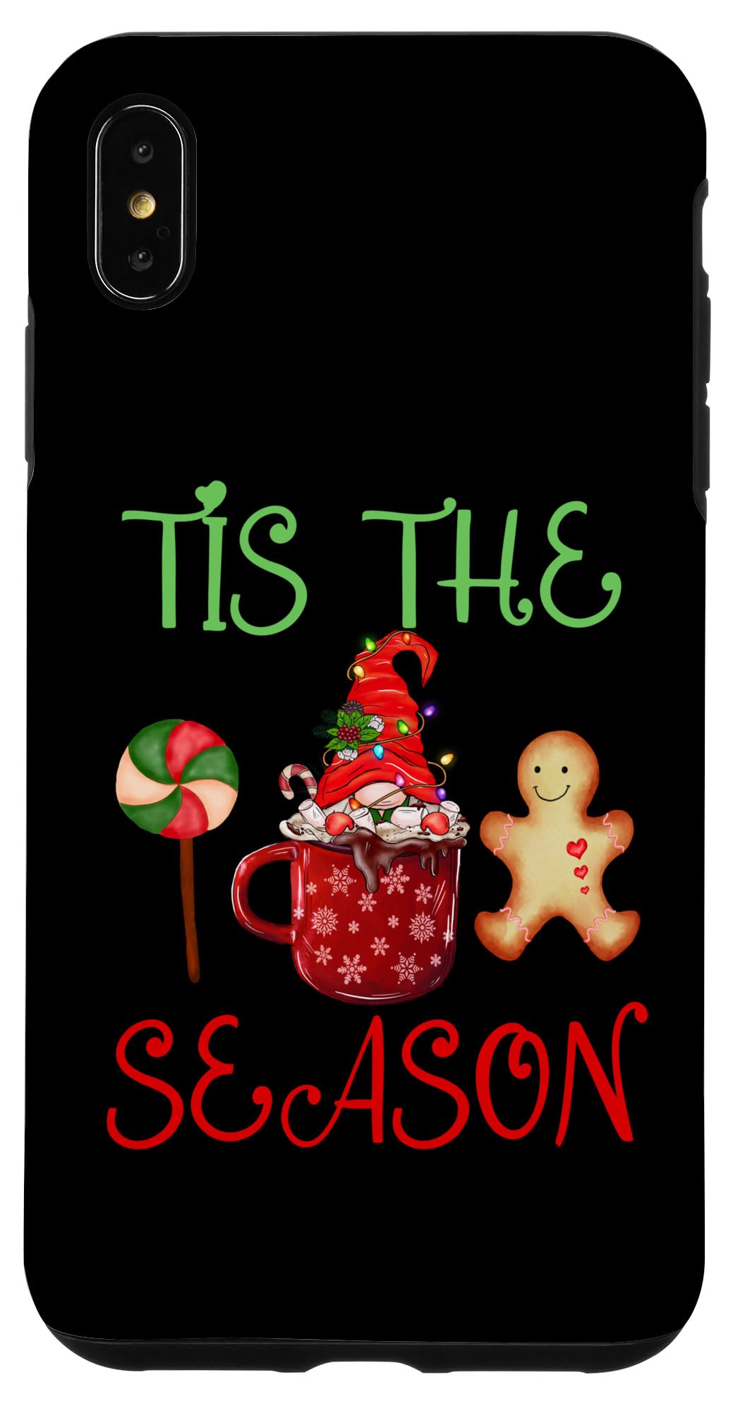 iPhone XS Max Tis The Season Christmas ホットチョコレート ココアドリンク クリスマス スマホケース