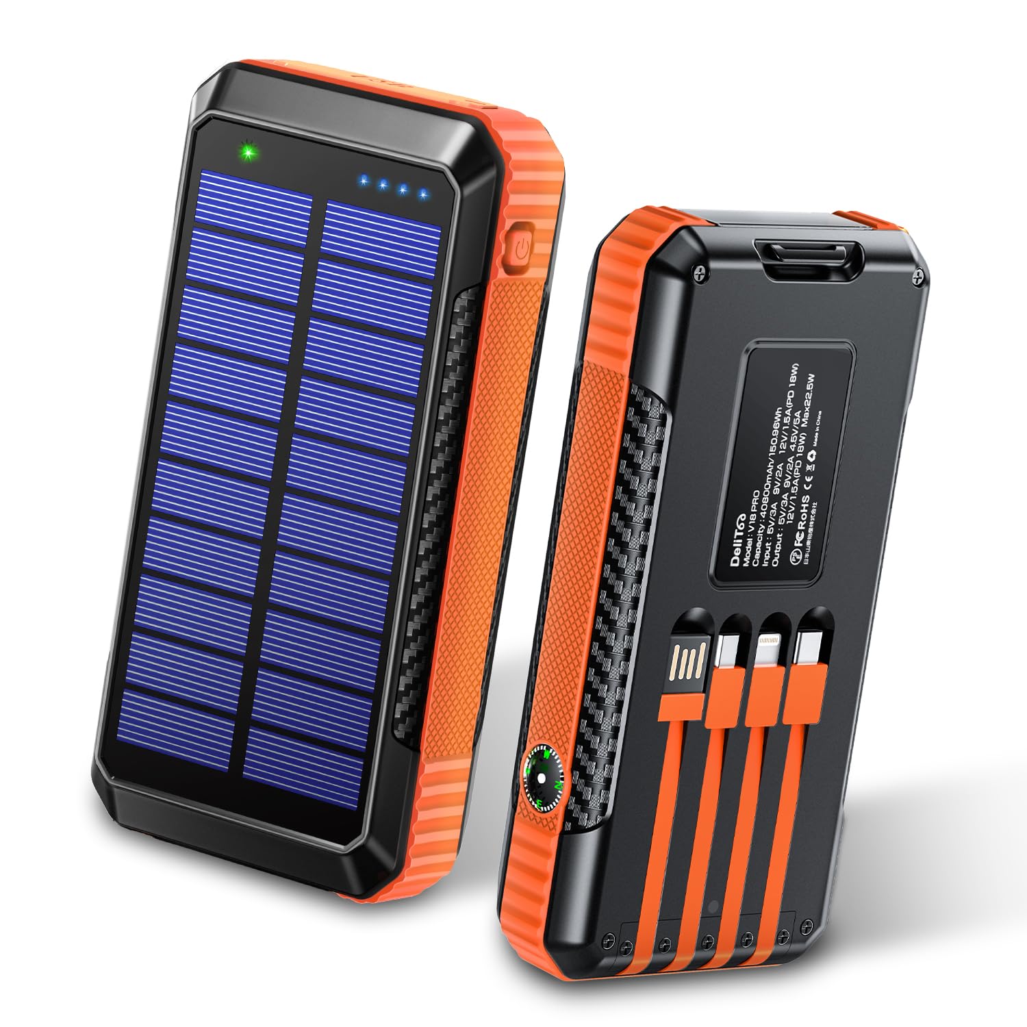 楽天市場】ソーラーモバイルバッテリー 大容量 40800mAh 【22.5W/PD18W