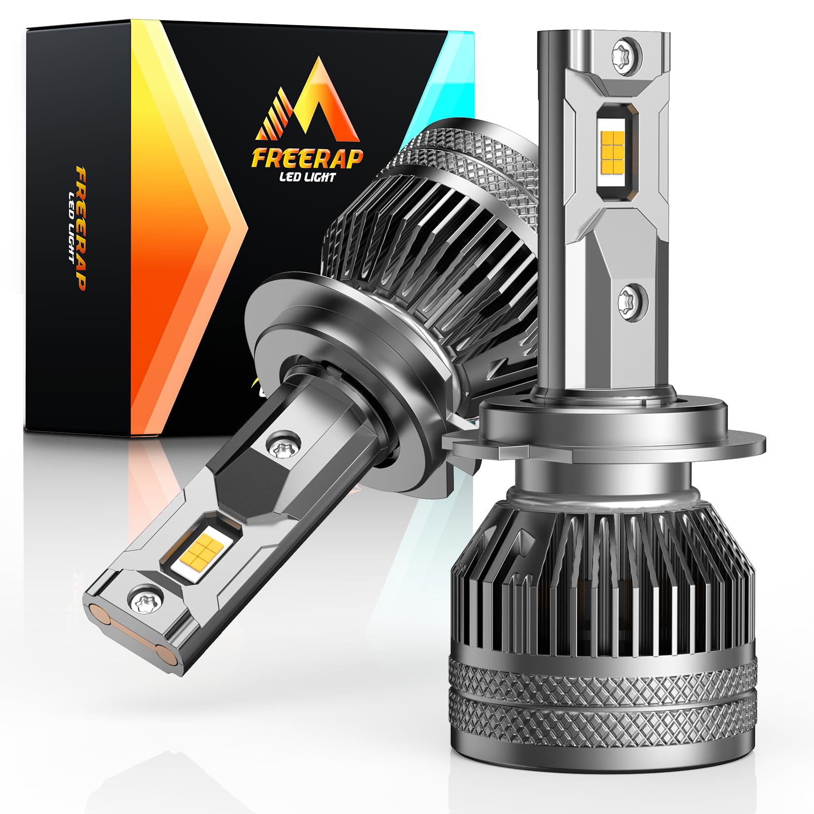 h7 ledヘッドライト 車用 車検対応 ledバルブ Hi/Lo 爆光 高輝度 H7 LEDチップ搭載 60W*2 6500K ホワイト ハロゲンサイズ 8倍明るさ DC12V バイク/車用 高速回転冷却ファン キャンセラー内蔵 静音 瞬間｜WES STORE