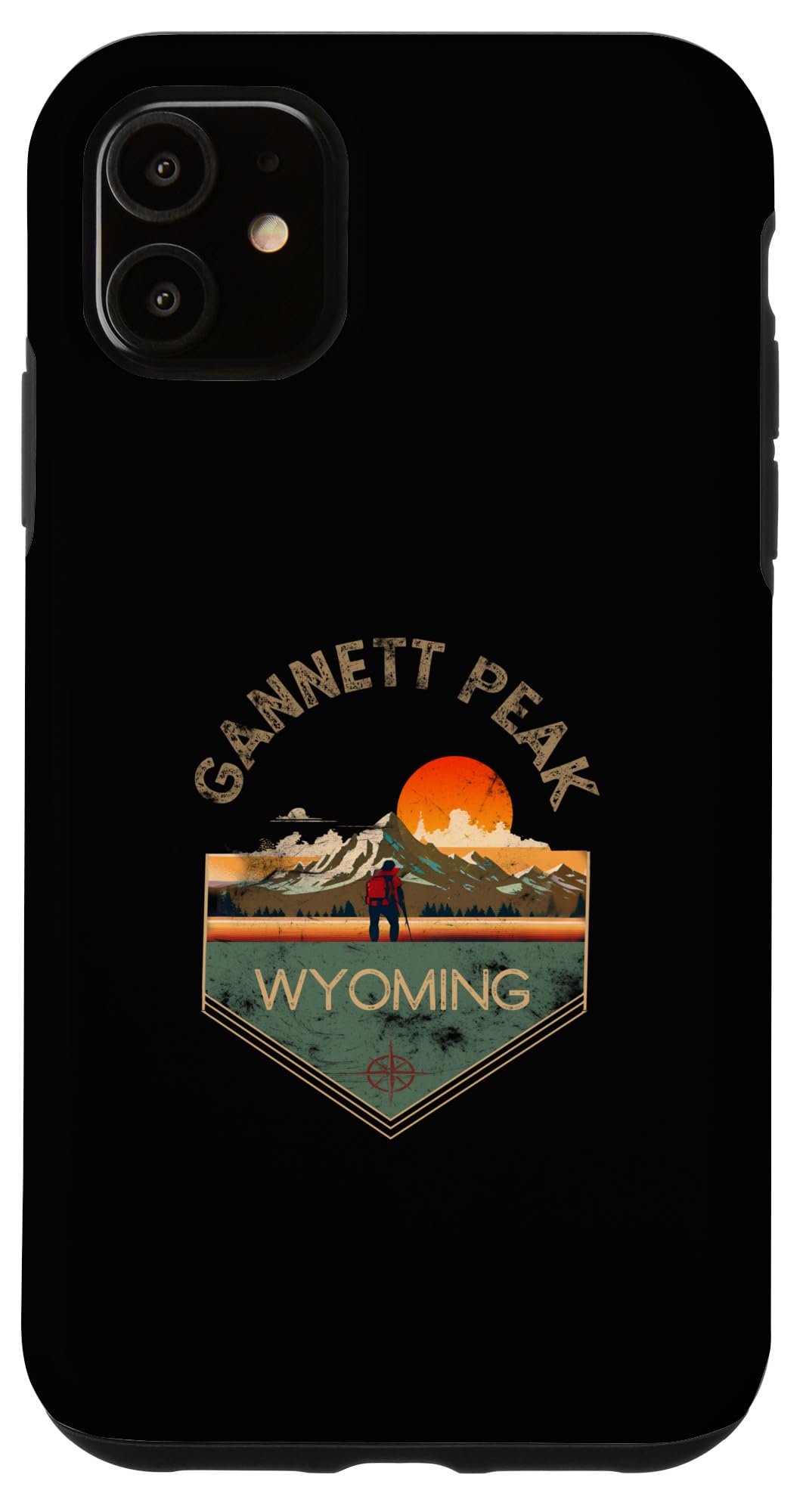iPhone 11 Gannett Peak レトロヴィンテージハイキングアパレル - お土産 スマホケース