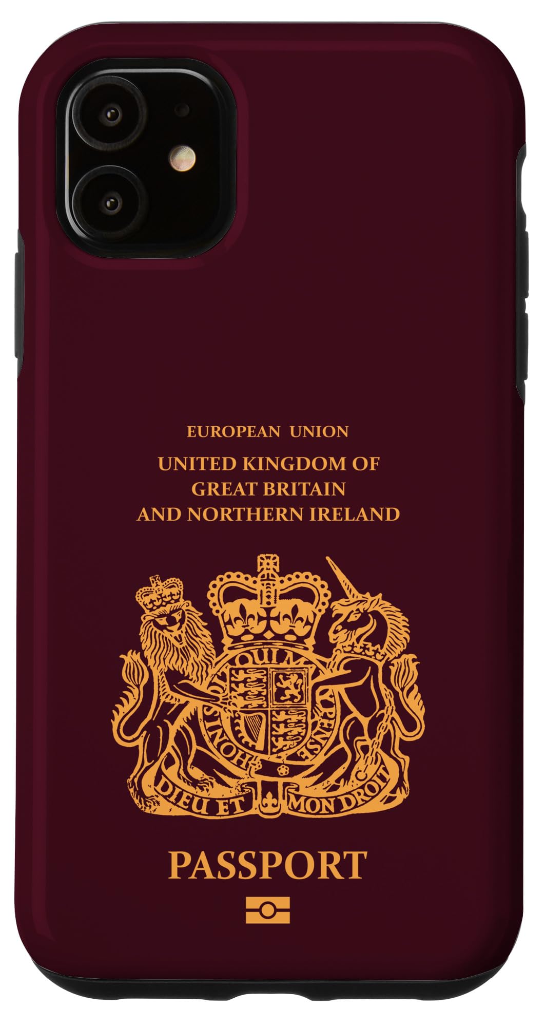 iPhone 11 イギリス、イギリス、イギリスのパスポート、イギリスの旗。 スマホケース