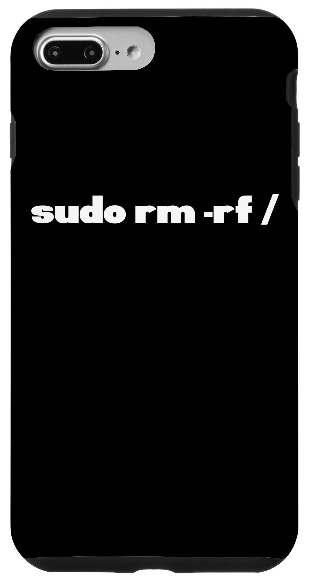 iPhone 7 Plus/8 Plus Sudo rm -rf / Funny Linux シェル プログラミング コーディング コーダー しゃれ スマホケース
