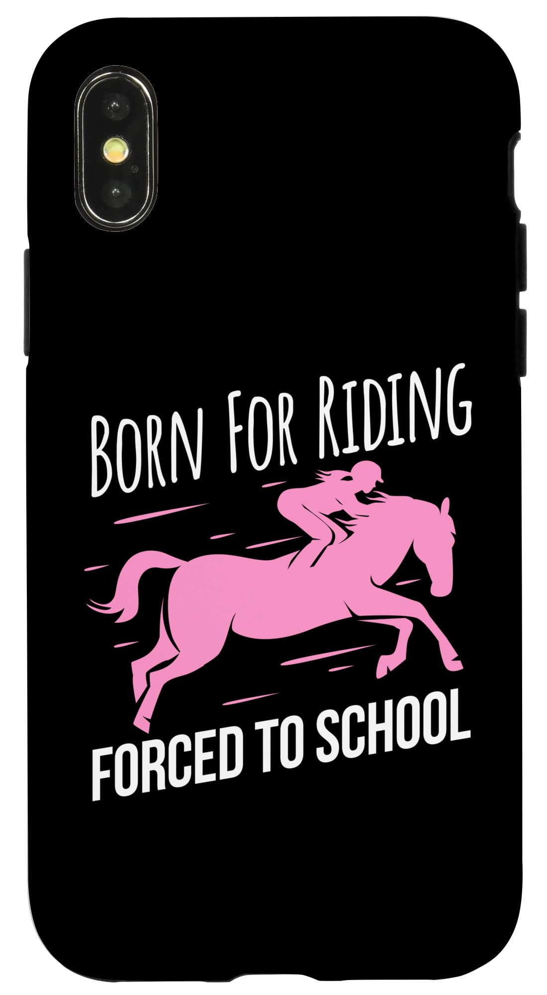 iPhone X/XS 乗馬 - Born For Riding - 乗馬 スマホケース