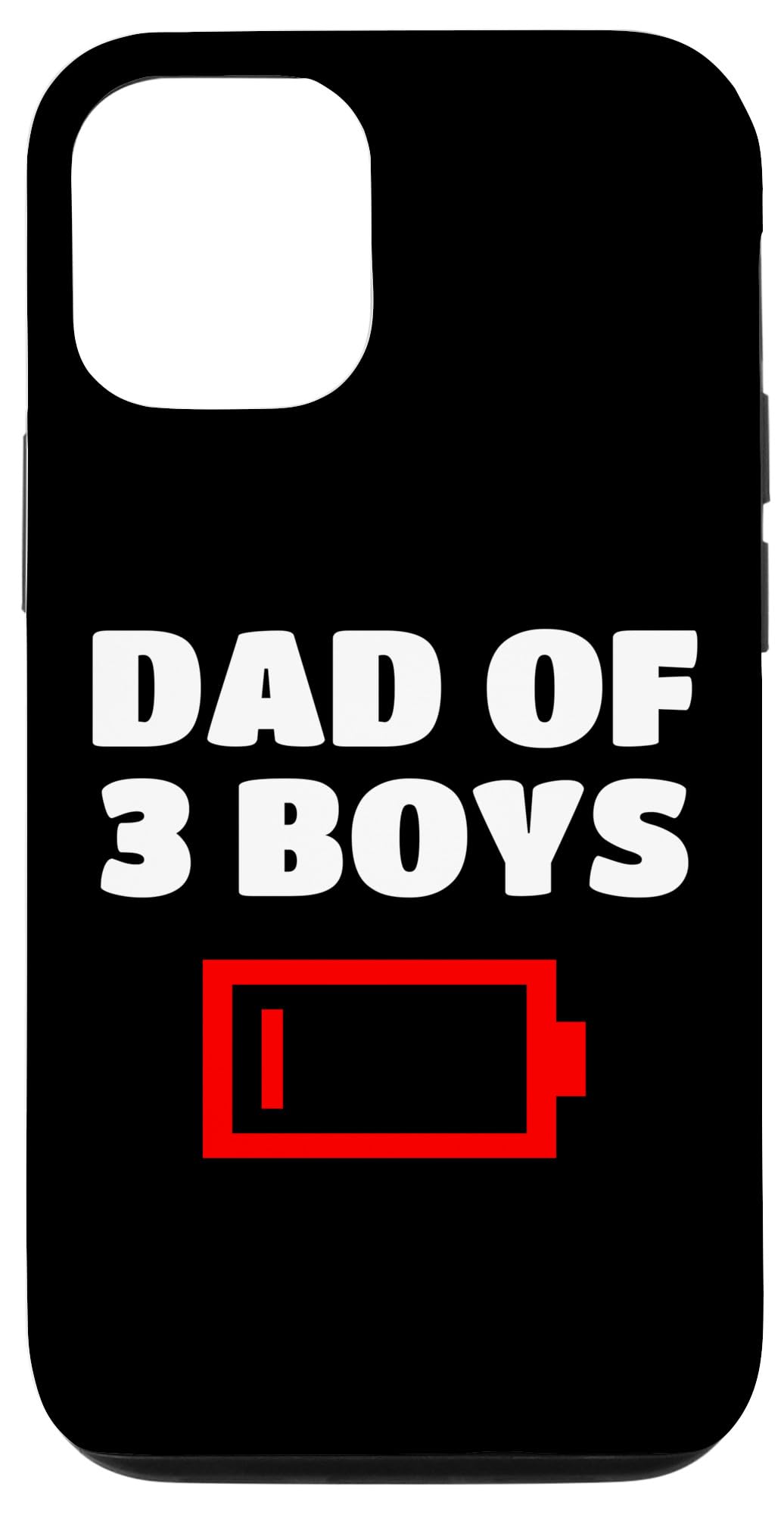 iPhone 15 疲れた3人の男の子のお父さん おかしな父 三人の息子 低バッテリー。 スマホケース