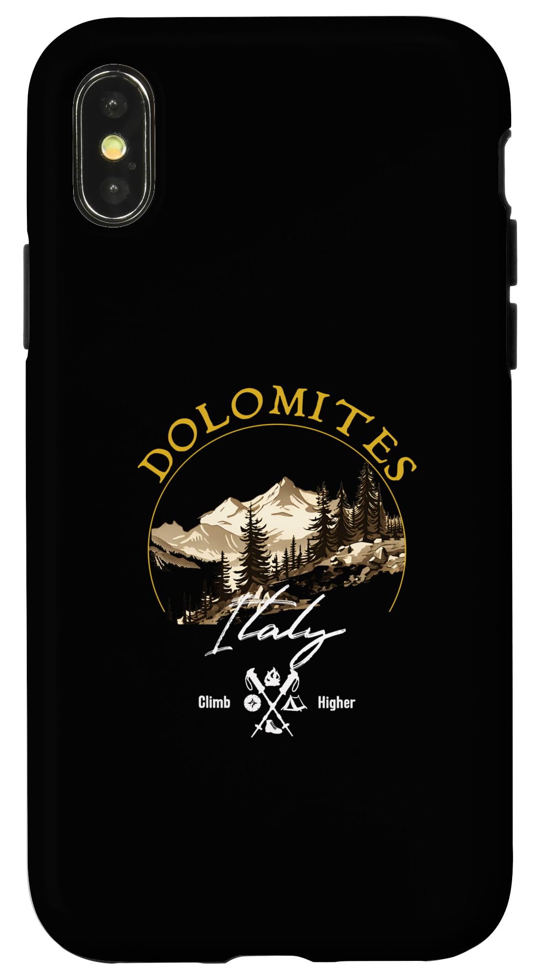 iPhone X/XS Dolomites レトロ ヴィンテージ お召しもの - ドロマイト お差し上げ物 スマホケース