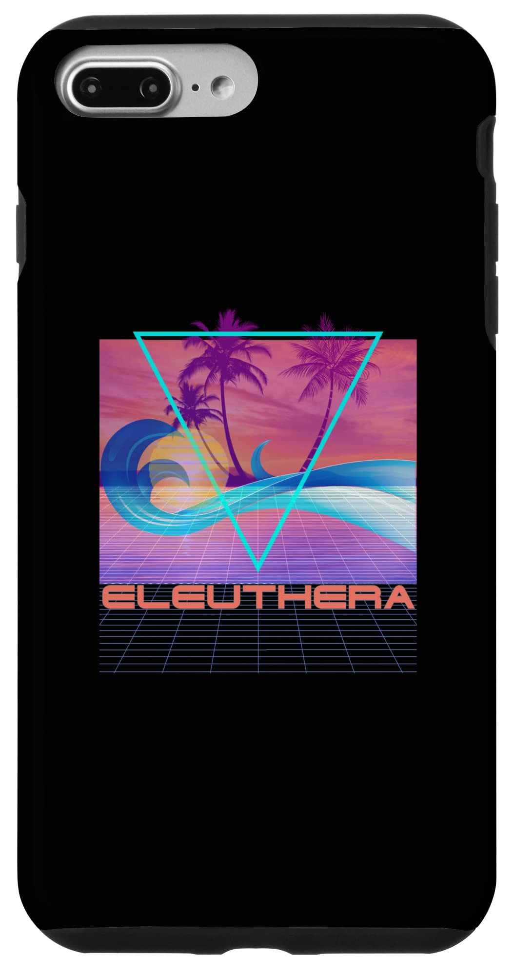 iPhone 7 Plus/8 Plus Eleuthera レトロ 80年代 ベイパーウェーブ ビーチバケーション スマホケース