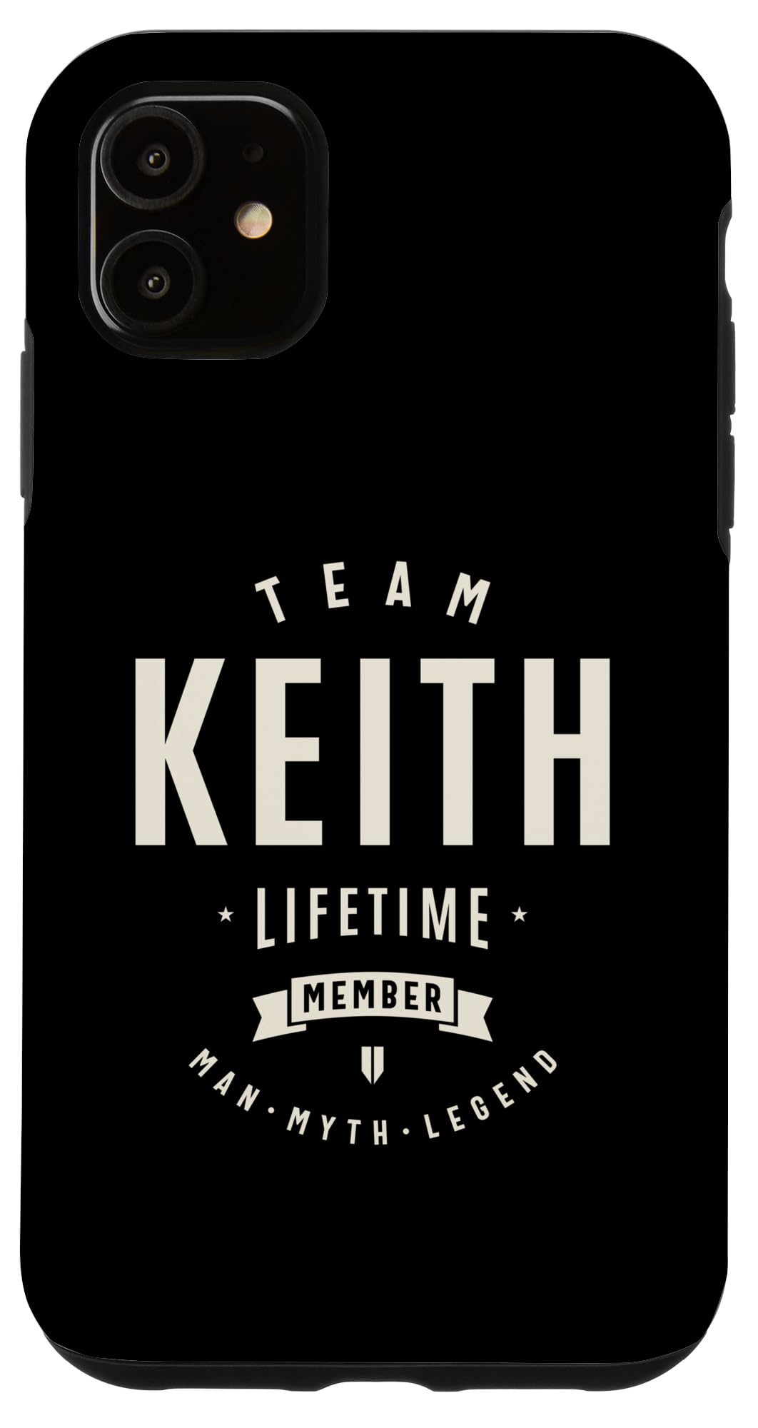 iPhone 11 Team Keith Lifetime 顔ぶれ 面白可笑しい名まえ キース。 スマホケース