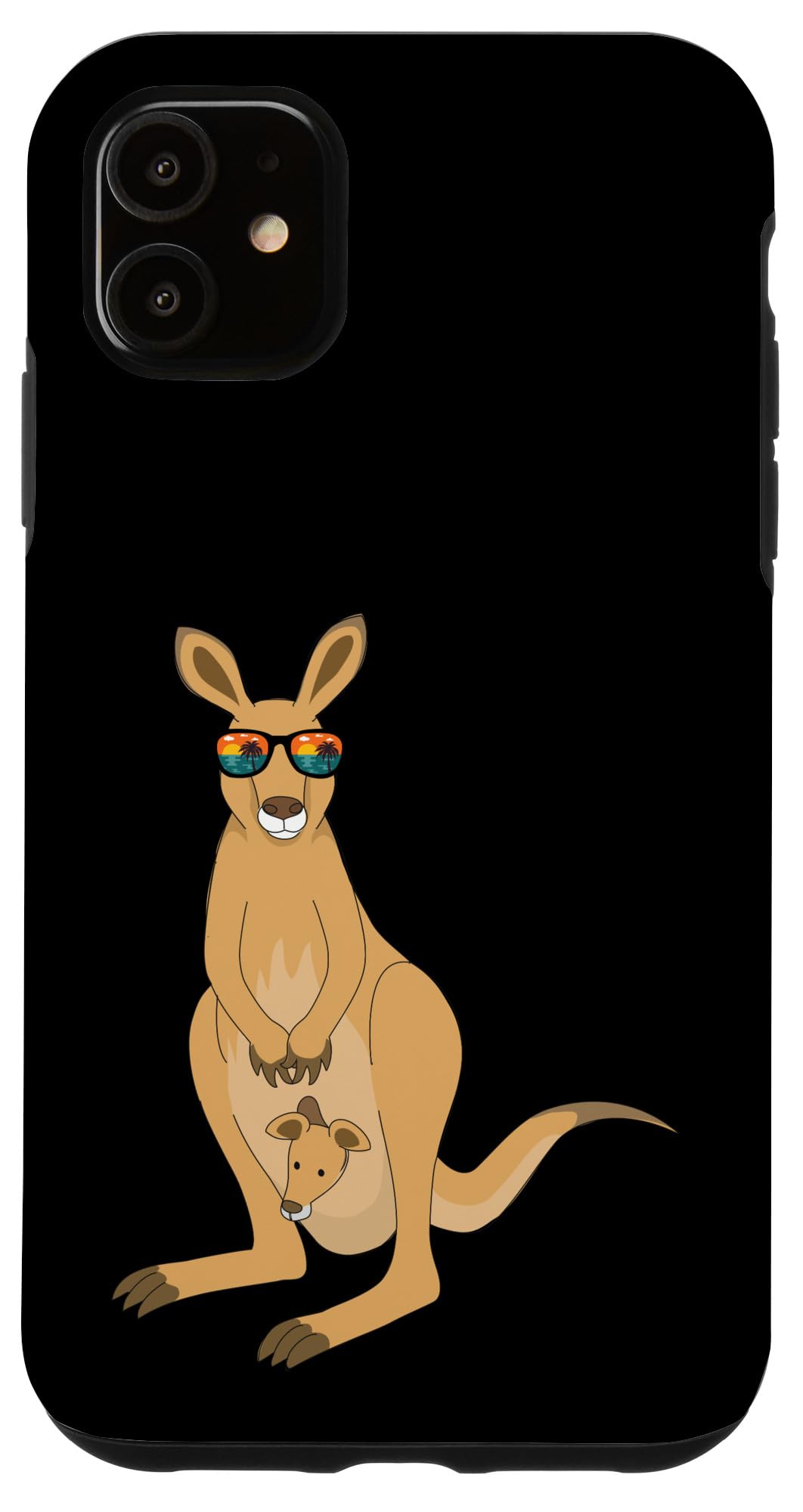 iPhone 11 クール カンガルーサングラス トロピカルサングラス 夏 スマホケース