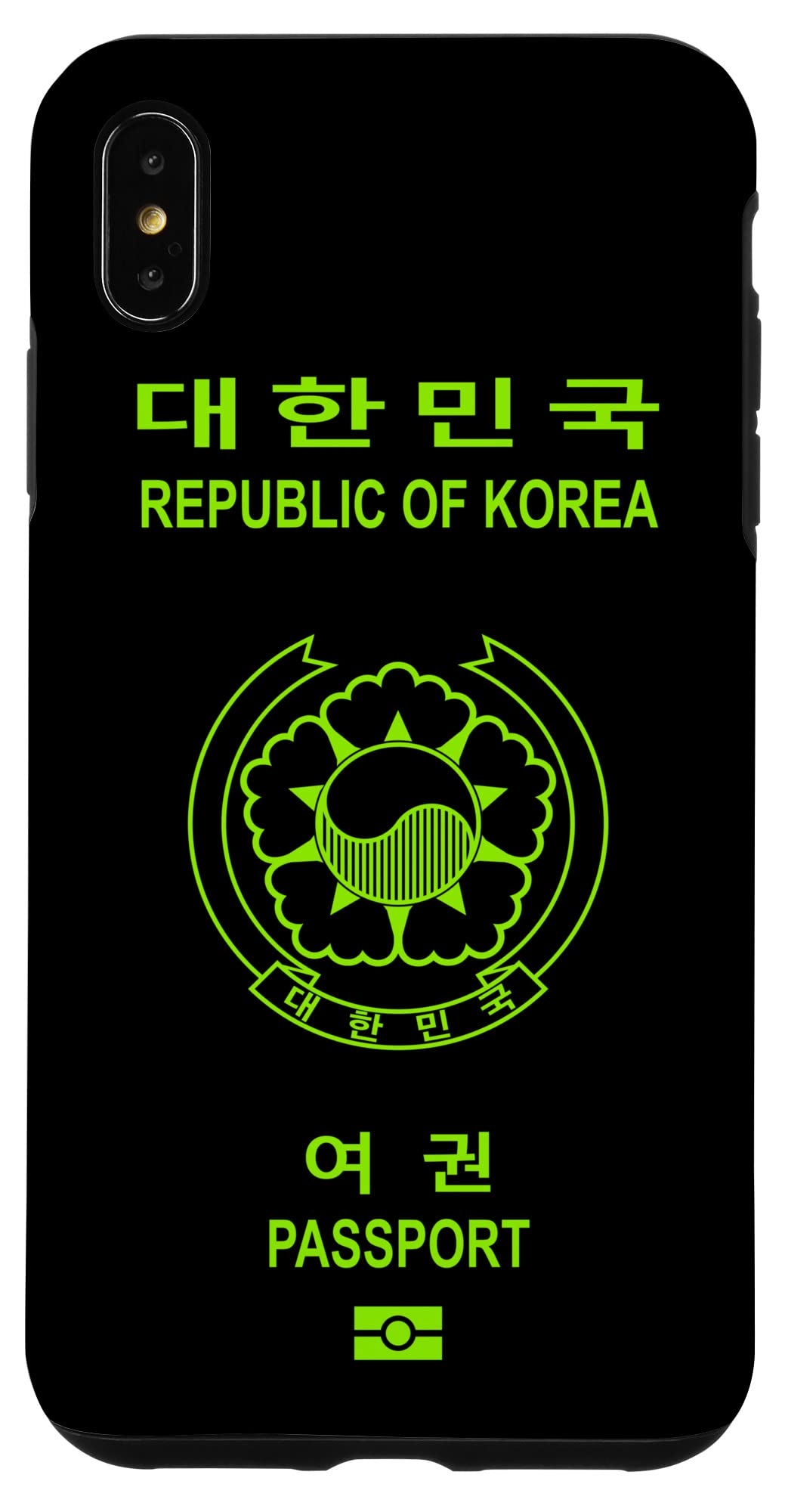 iPhone XS Max 韓国、韓国のパスポート、韓国の旗。 スマホケース