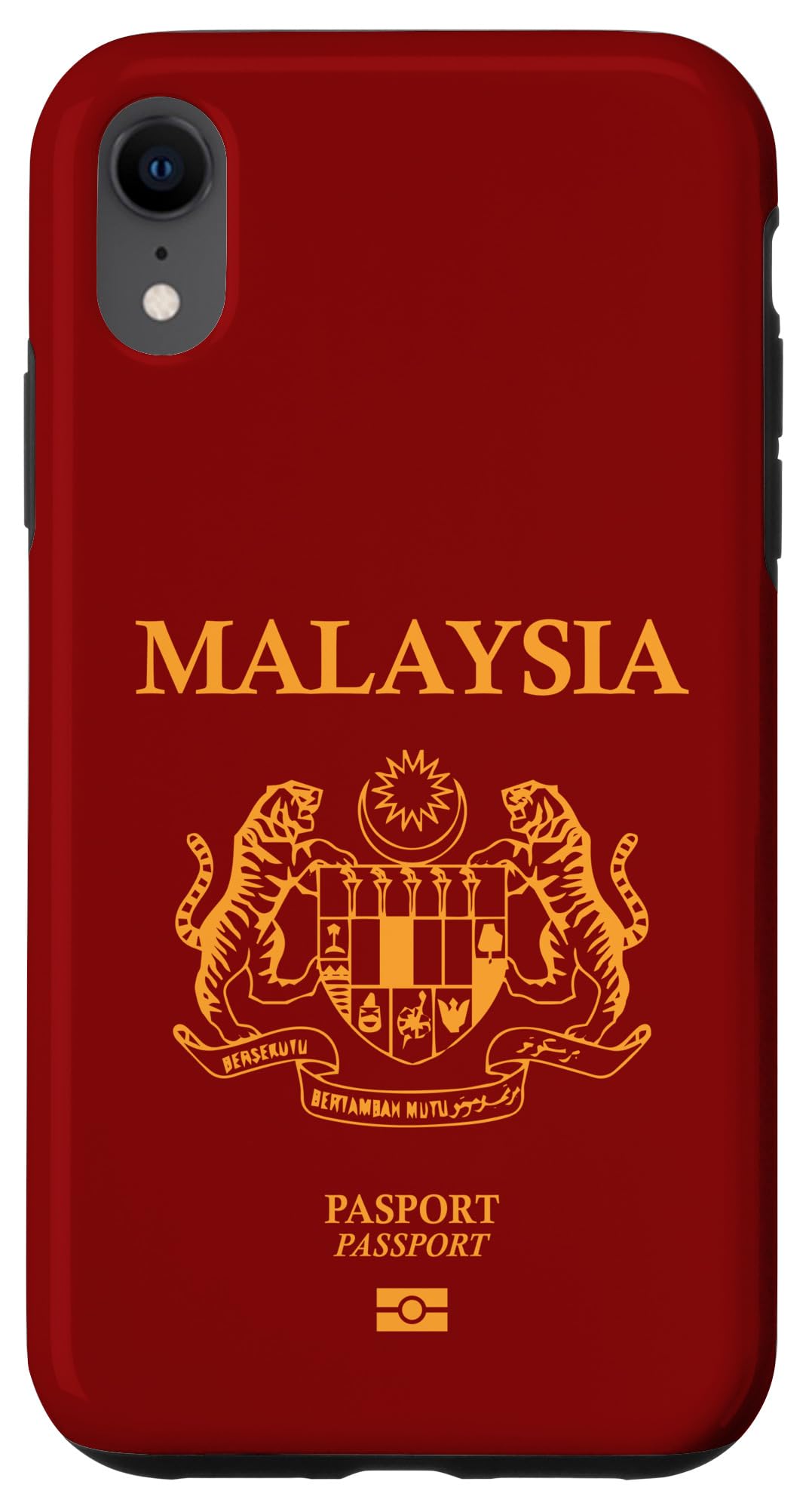 iPhone XR マレーシア、マレーシア、マレーシアのパスポート、マレーシアの旗。 スマホケース