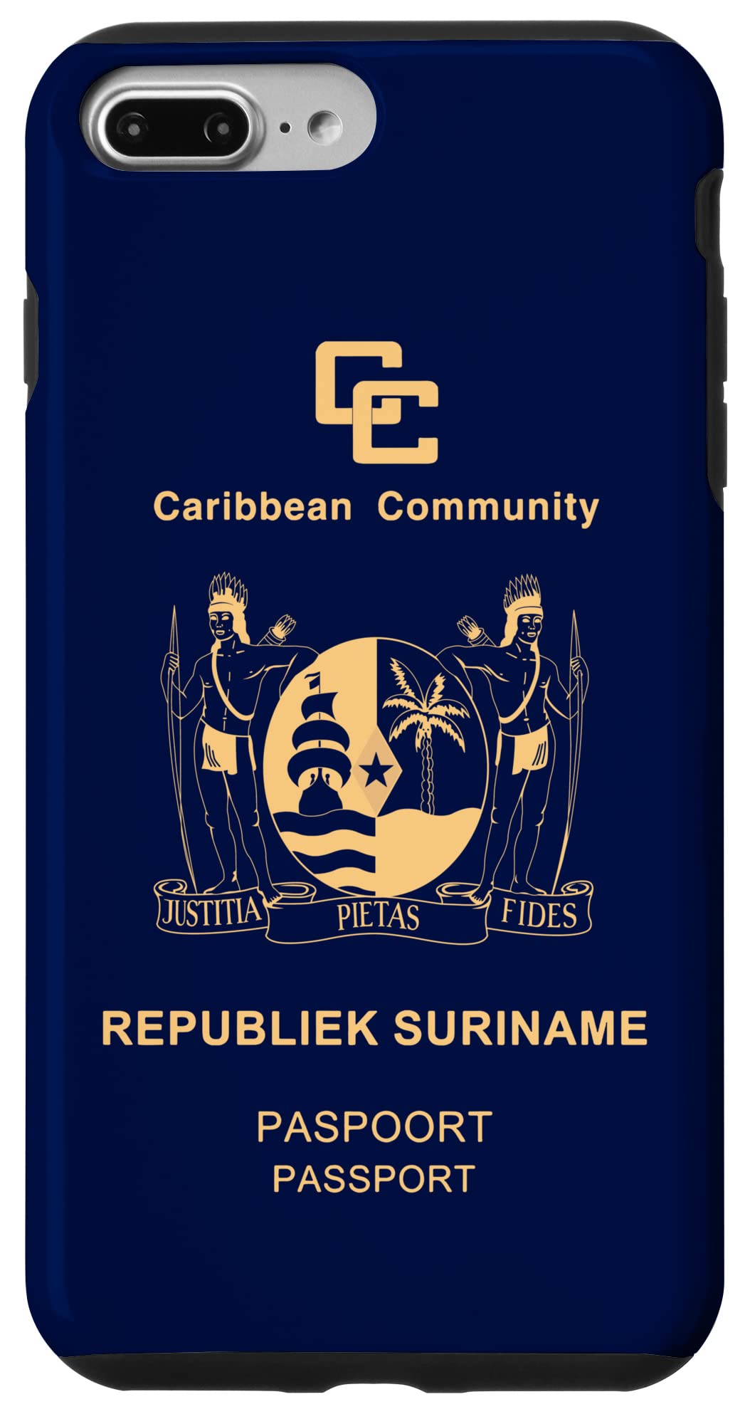 iPhone 7 Plus/8 Plus Suriname、Suriname、Suriname、Surinameパスポート、Surinameの旗。 スマホケース