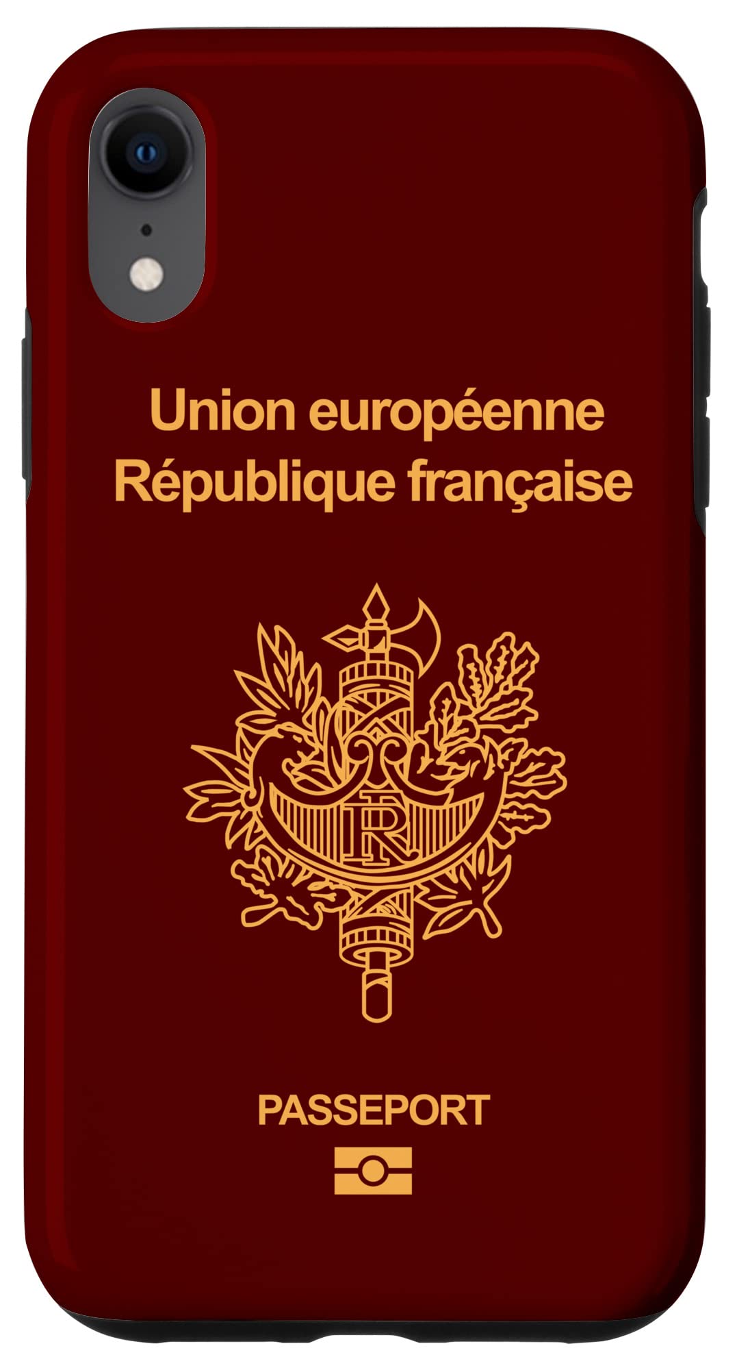 iPhone XR フランス、フランス語、フランスパスポート、フランス国旗。 スマホケース